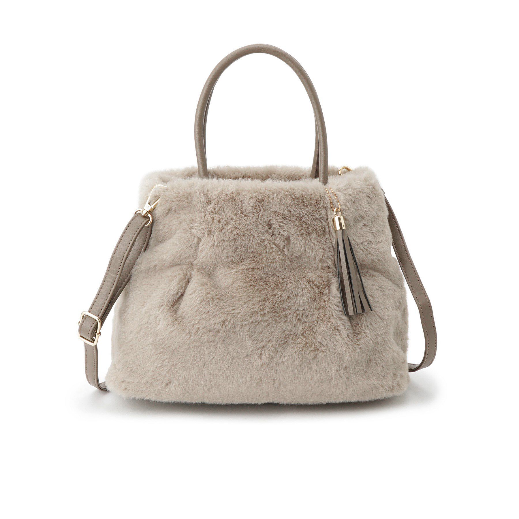 grove「タックタッセルエコファー2WAYトート」|トートバッグ|