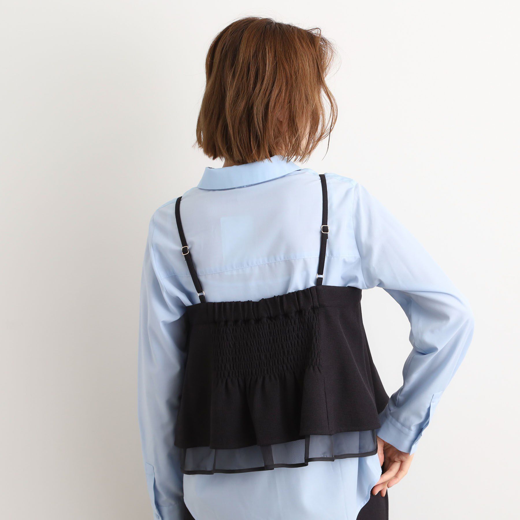 grove「【2点SET/体型カバー】透け感とレイヤードで大人の遊び心を、ビスチェSET UP」|スーツ|