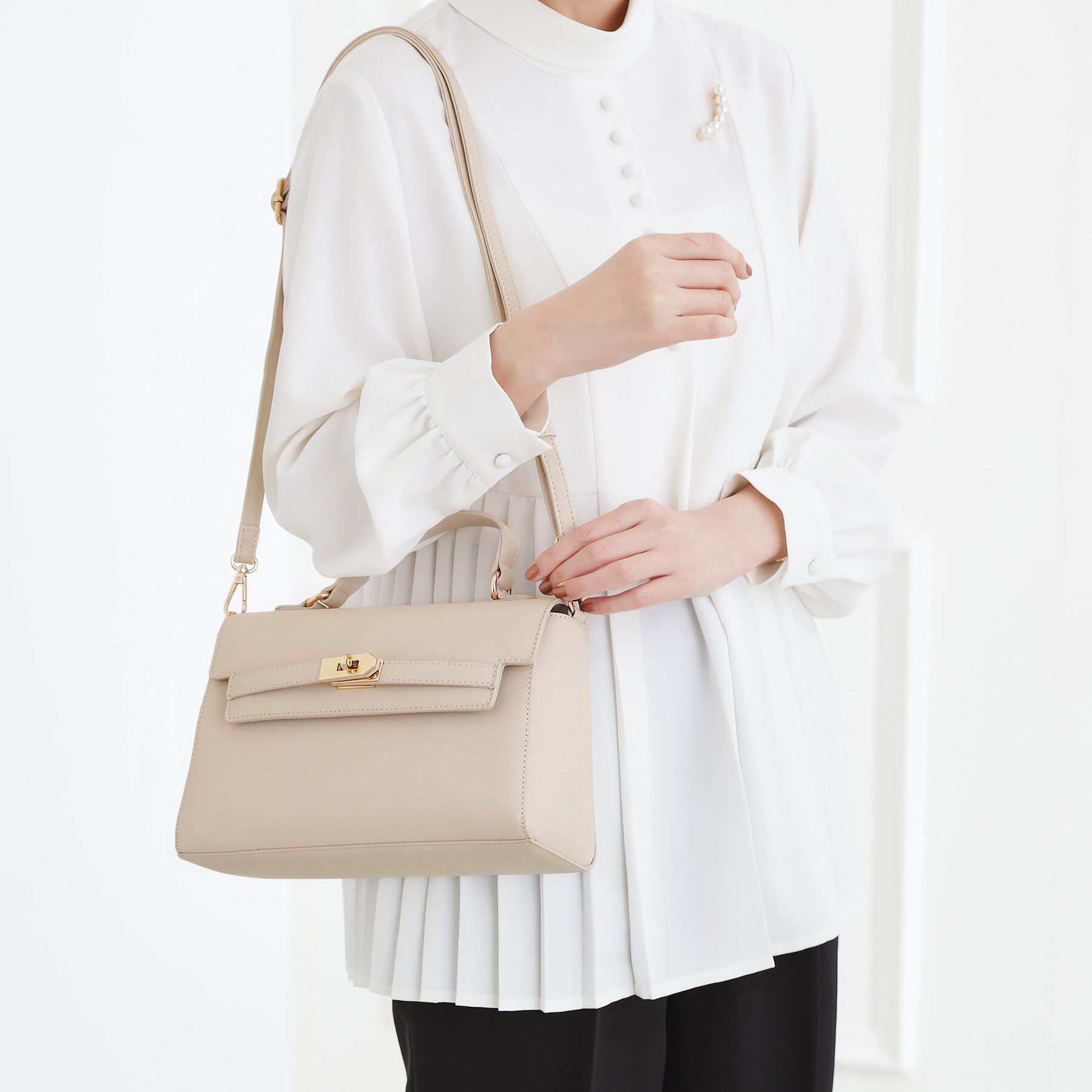 grove「フラップベルトカクシボショルダー」|ショルダー・メッセンジャー|ライトベージュ(05