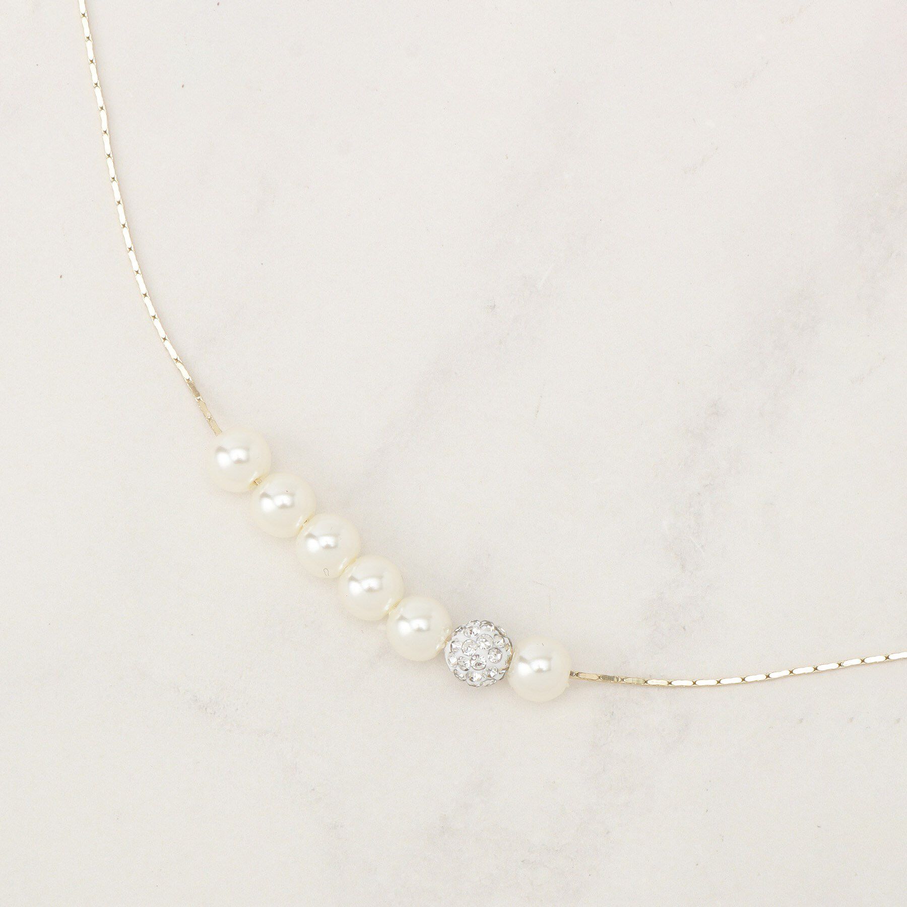 grove「パール調ロンデルネックレス」|ネックレス|ゴールド(007)