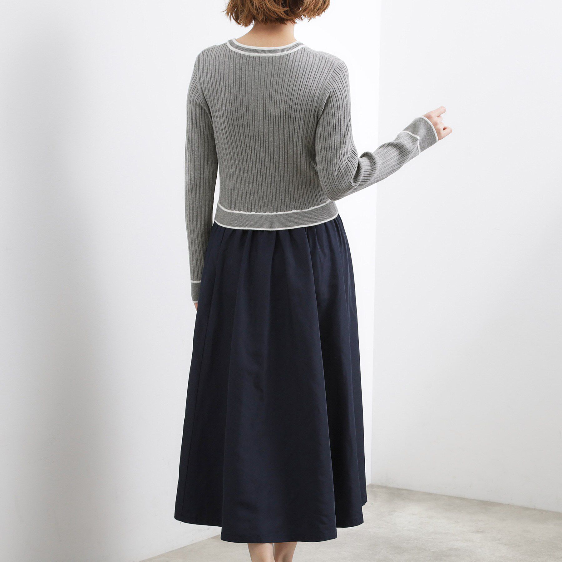 grove「一枚で装いが整う　マルチボーダーアソートドッキングワンピース」|ワンピース|