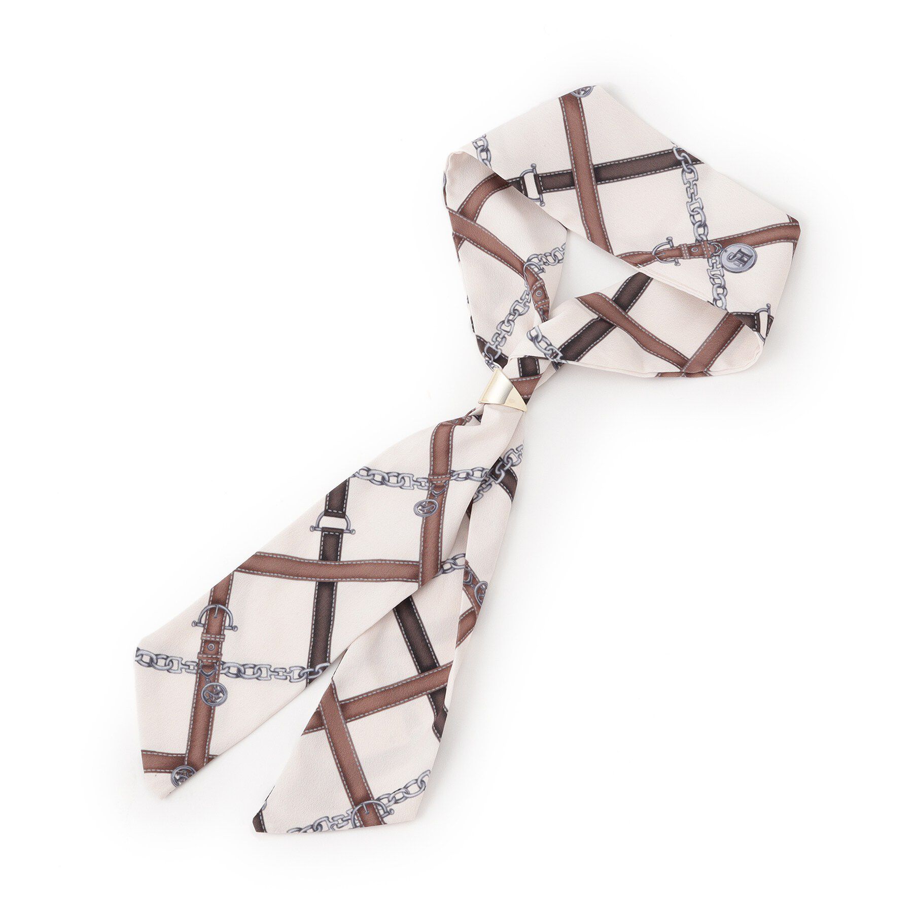 grove「ナロースカーフ【スカーフリング付】」|バンダナ・スカーフ|ライトベージュ(05