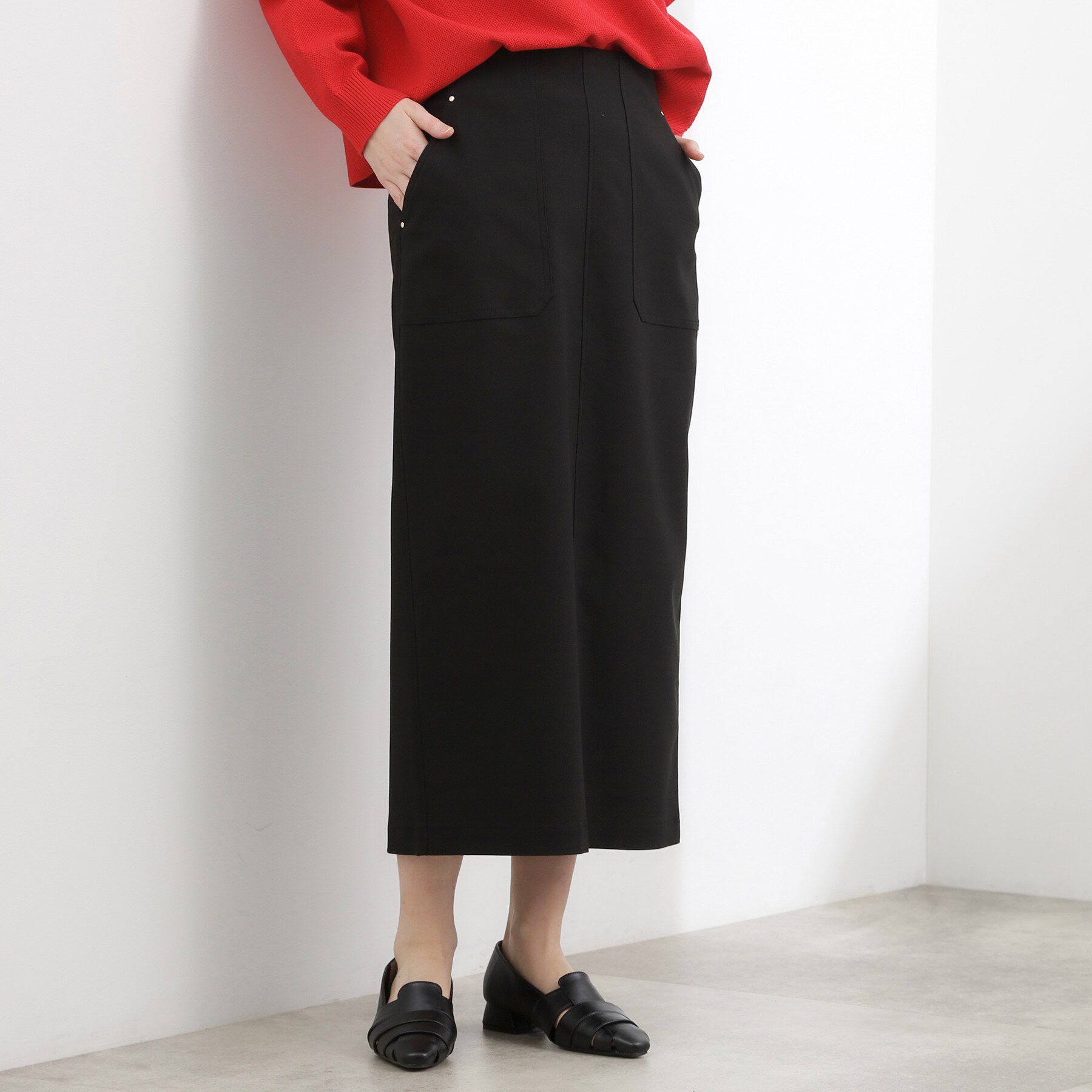 grove「【貴島明日香さん着用】ハイパーストレッチナロースカート」|スカート|