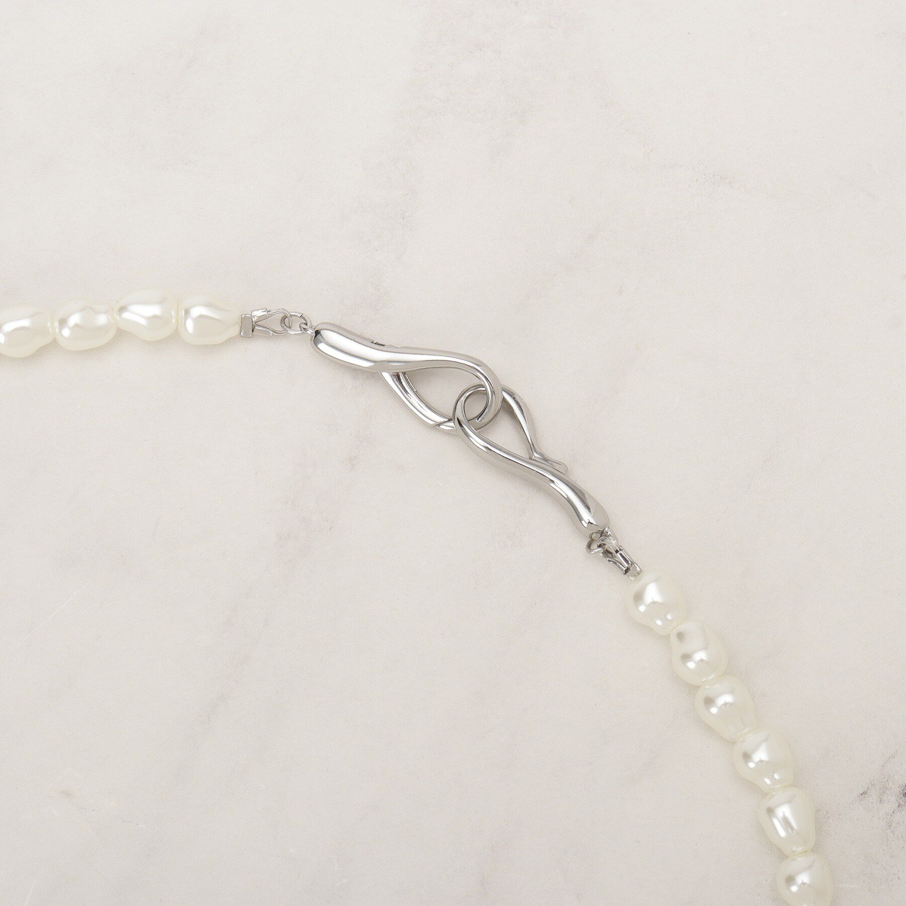 grove「バロックパール調メタルクラスプネックレス」|ネックレス|