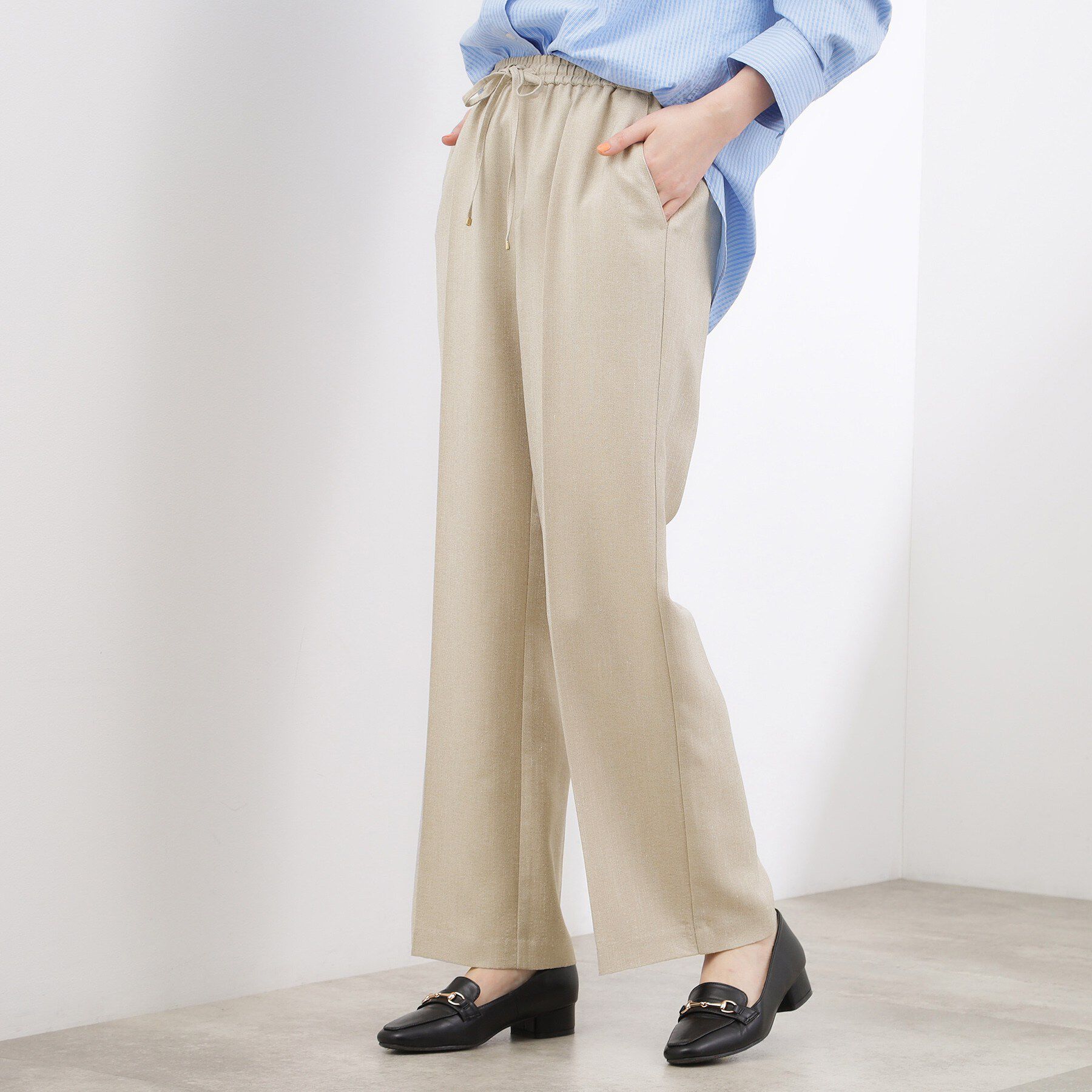 grove「【貴島明日香さん着用・カセット服】リネンライクソフトフレアパンツ」|その他|