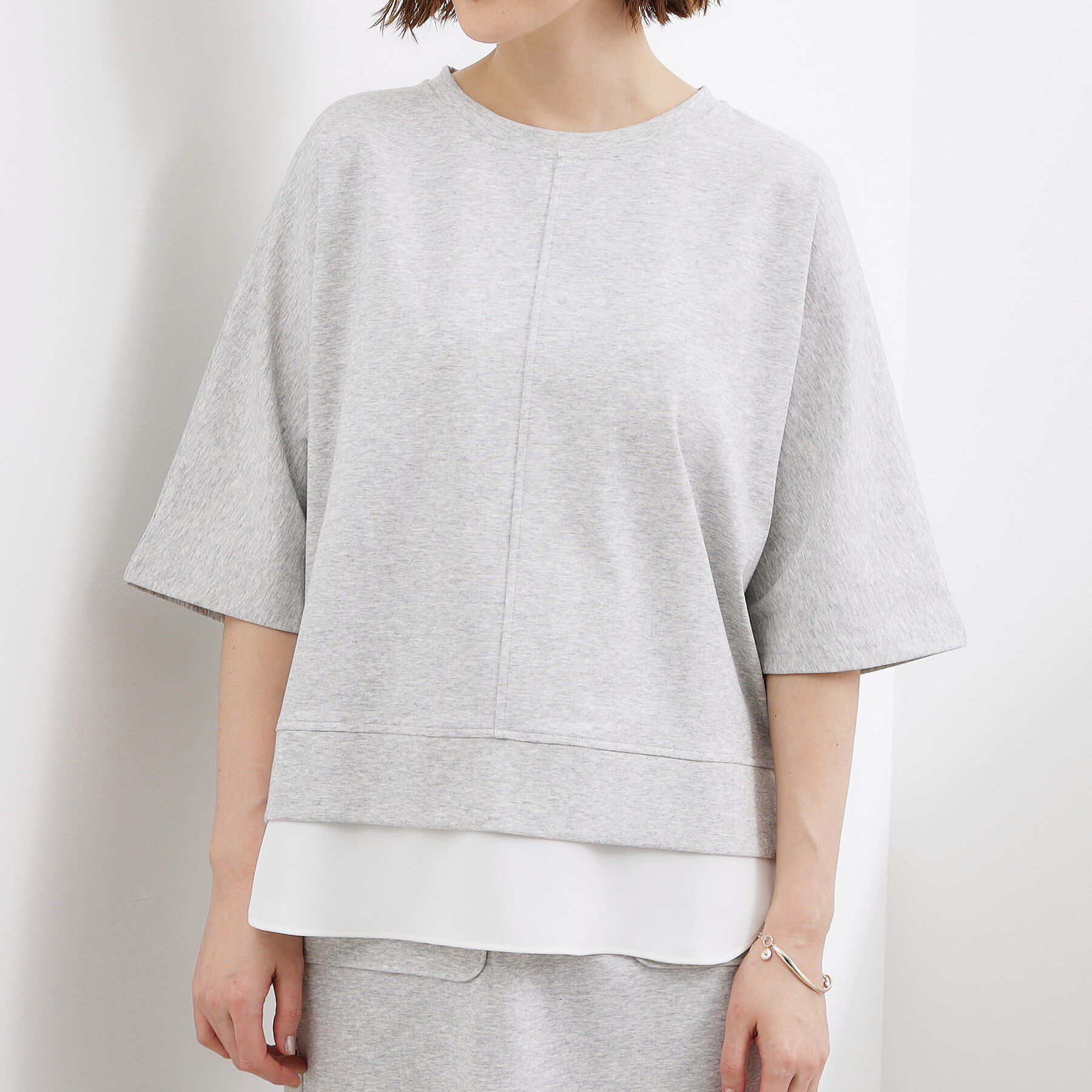 grove「【時短コーデ】シルキーポンチレイヤード風セットアップ」|スーツ|