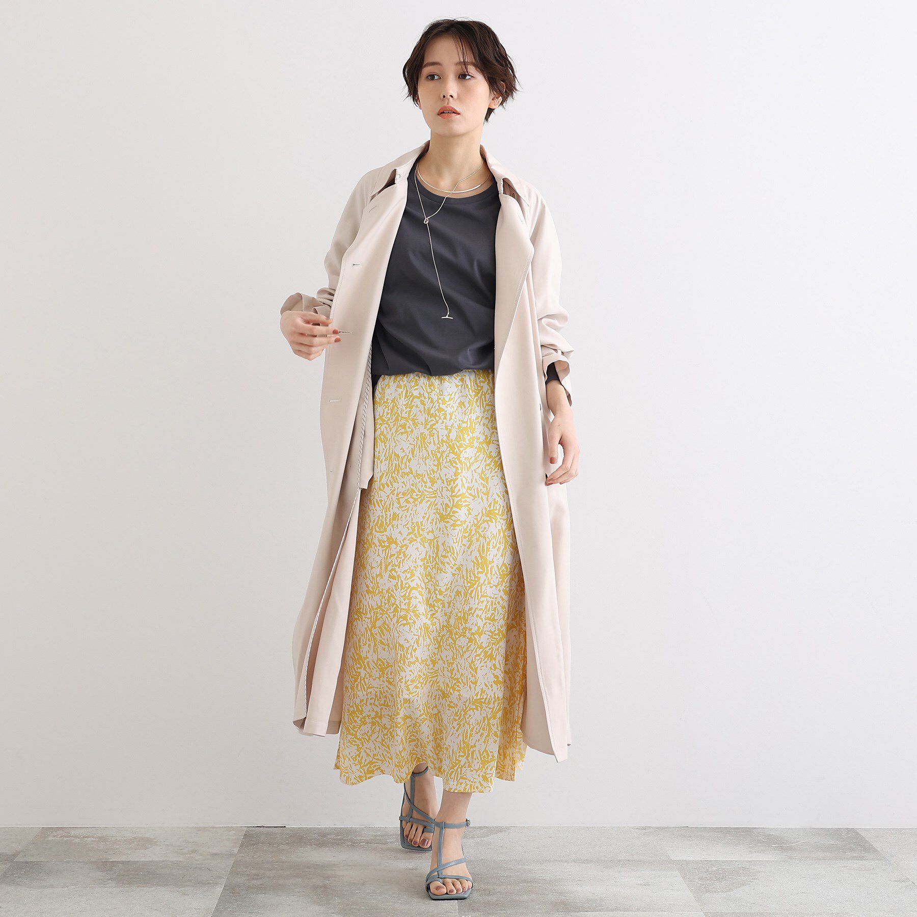 INDIVI「【洗える／コットン100％】ラウンドヘムシンプルカットソー」|Tシャツ・カットソー|