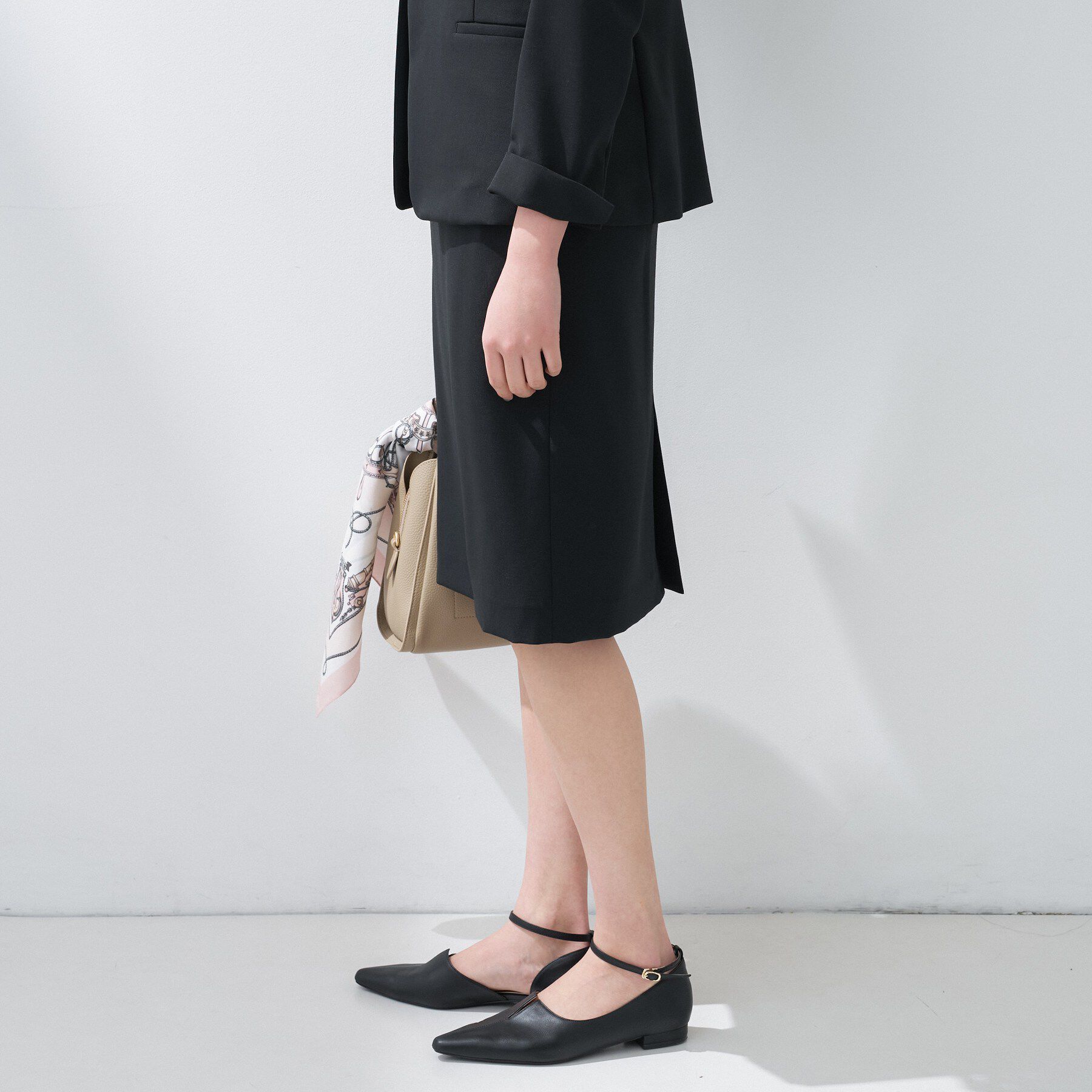 INDIVI「【定番スーツ／UVケア／イージーケア／洗える】ウール調ストレートスカート」|スーツ|