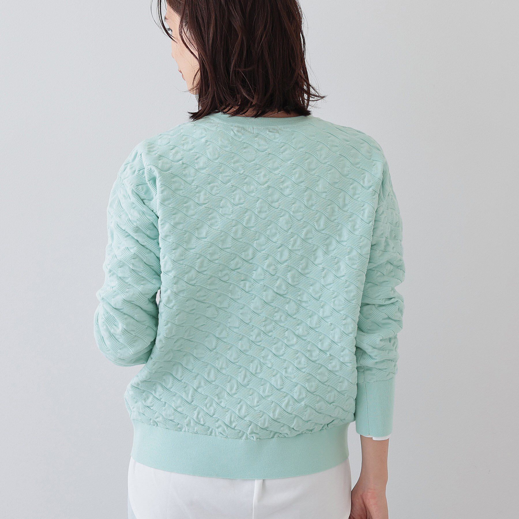 INDIVI「【洗える／コットン混】ふくれジャカードニット」|ニット・セーター|