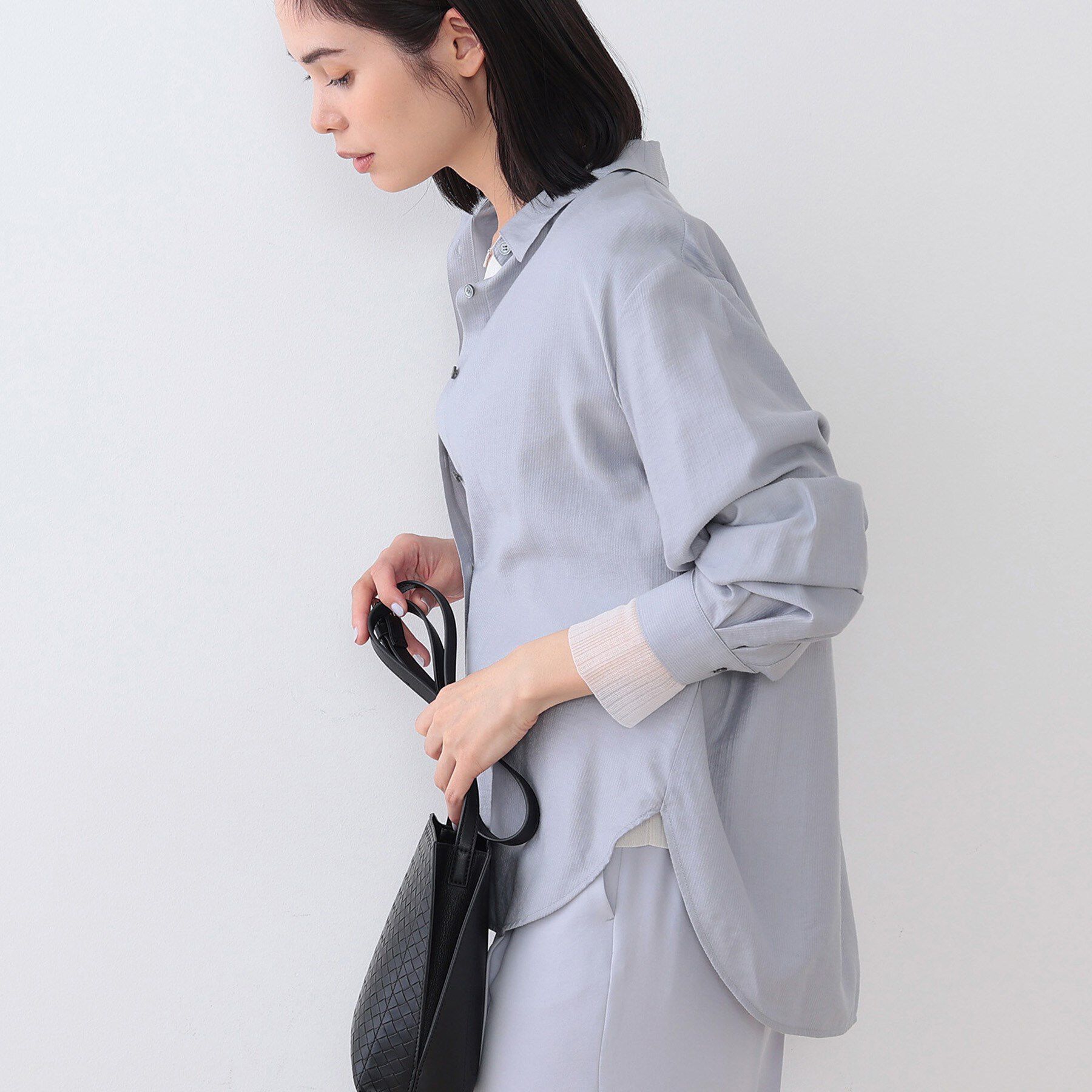 INDIVI「【洗える／シアー】ドビーストライプシャツ」|シャツ・ブラウス|