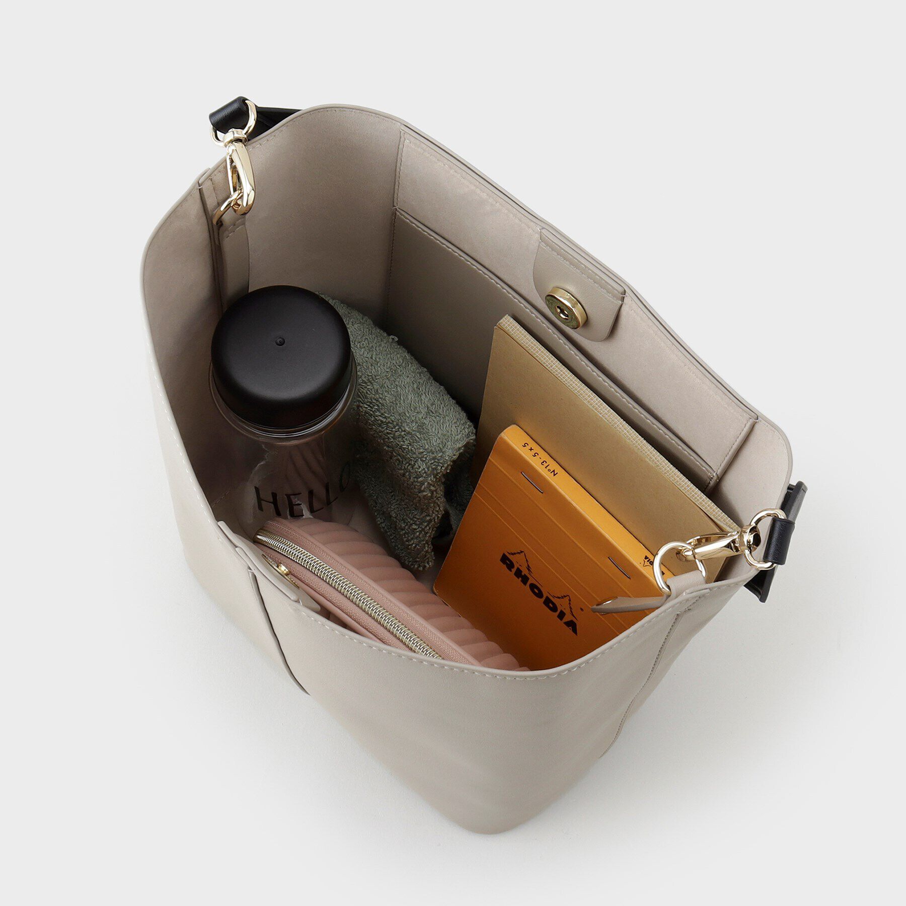 INDIVI「【合皮】ワンショルダーミドルバッグ」|トートバッグ|