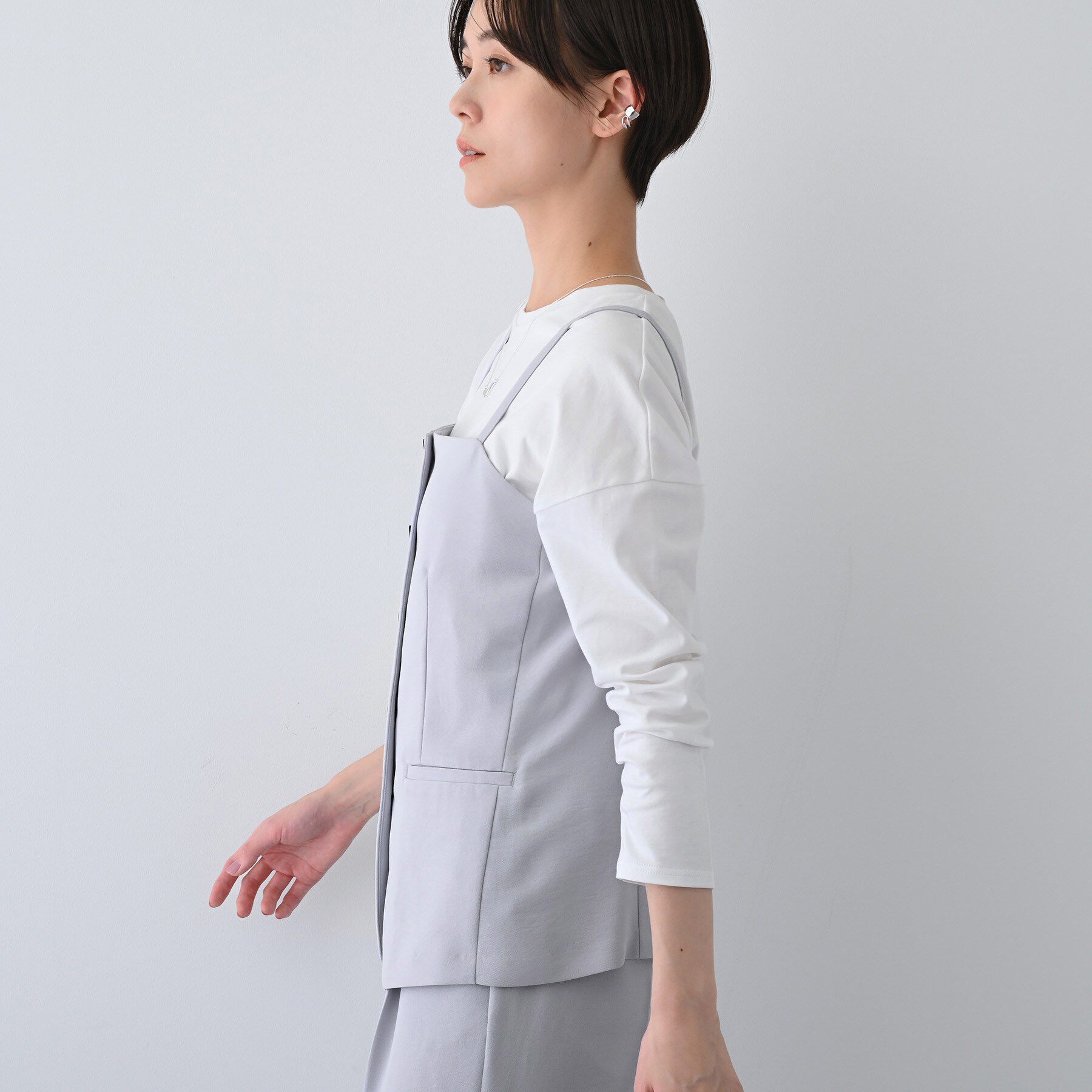 INDIVI「【着る日傘/遮熱/UVケア】ビスチェ風キャミトップス」|キャミソール|