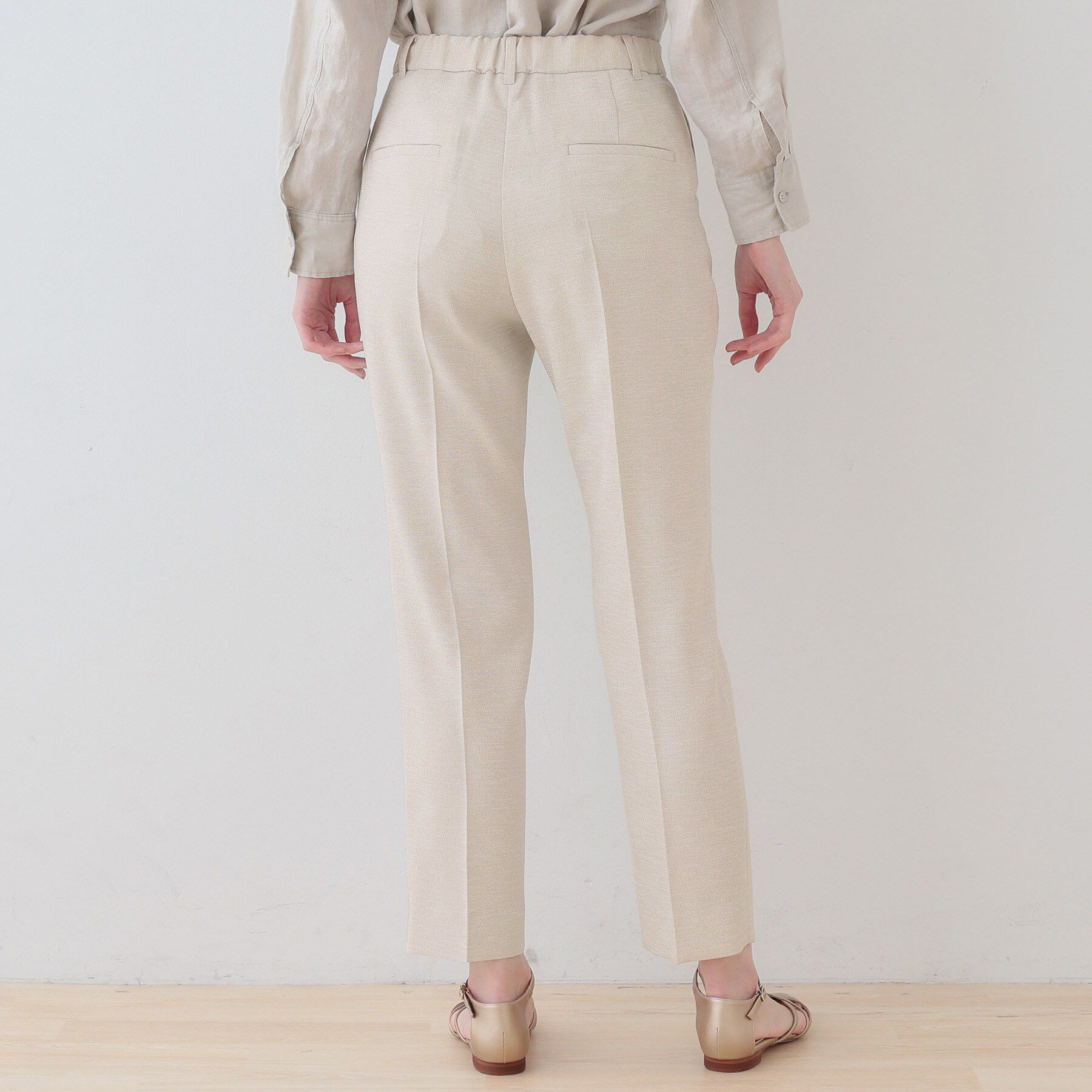 INDIVI「【こなれSETUP】リネンライクテーパードパンツ」|その他|