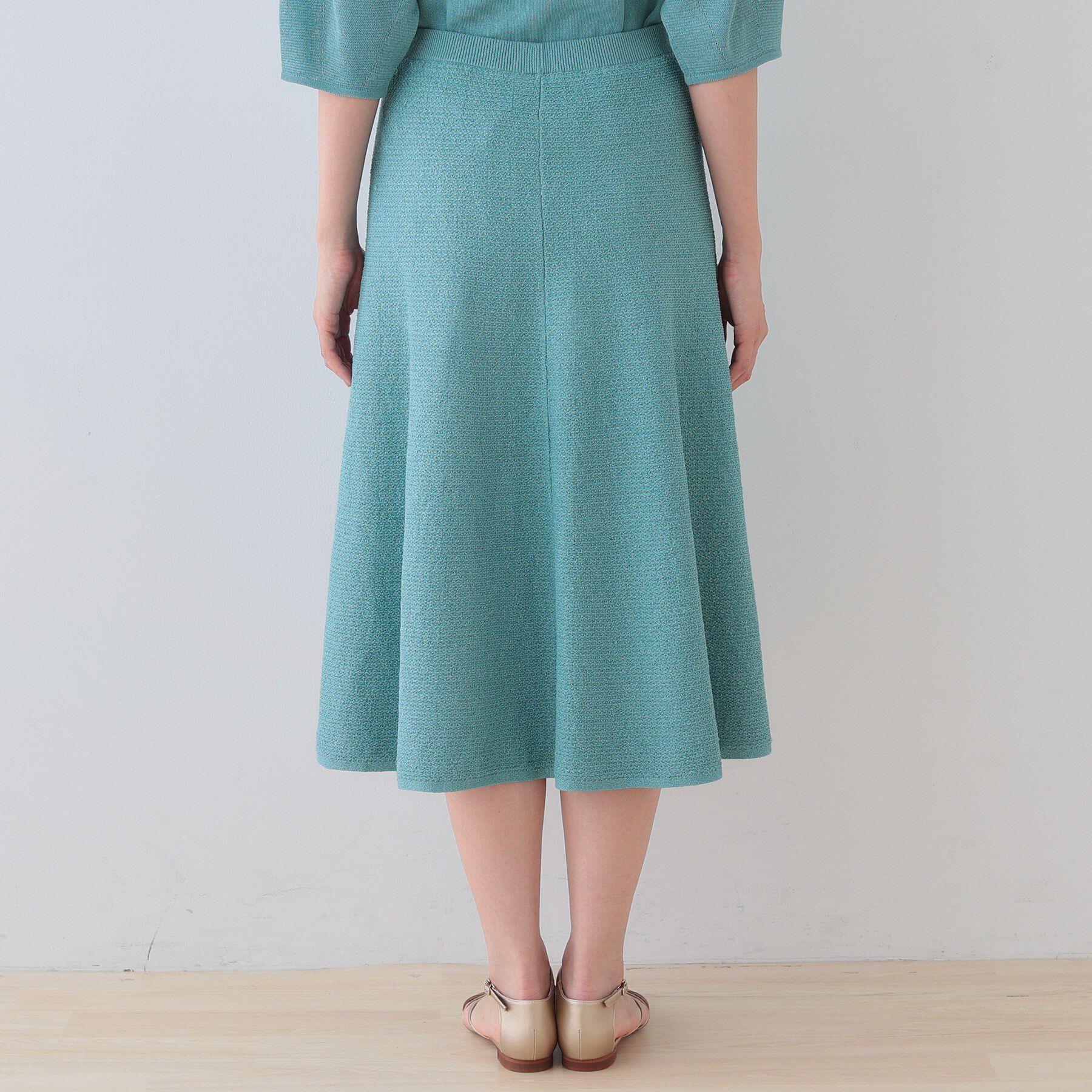 INDIVI「【洗える／和紙混素材／SETUP可能】フレアスカート」|スカート|