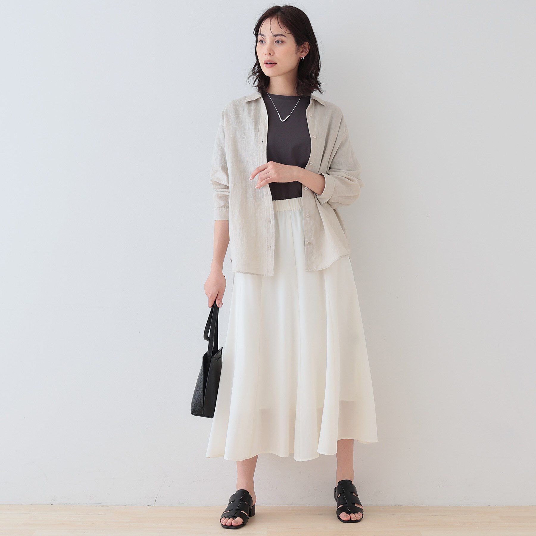 INDIVI「【毎年人気！／フレンチリネン】ベーシックシャツ」|シャツ・ブラウス|