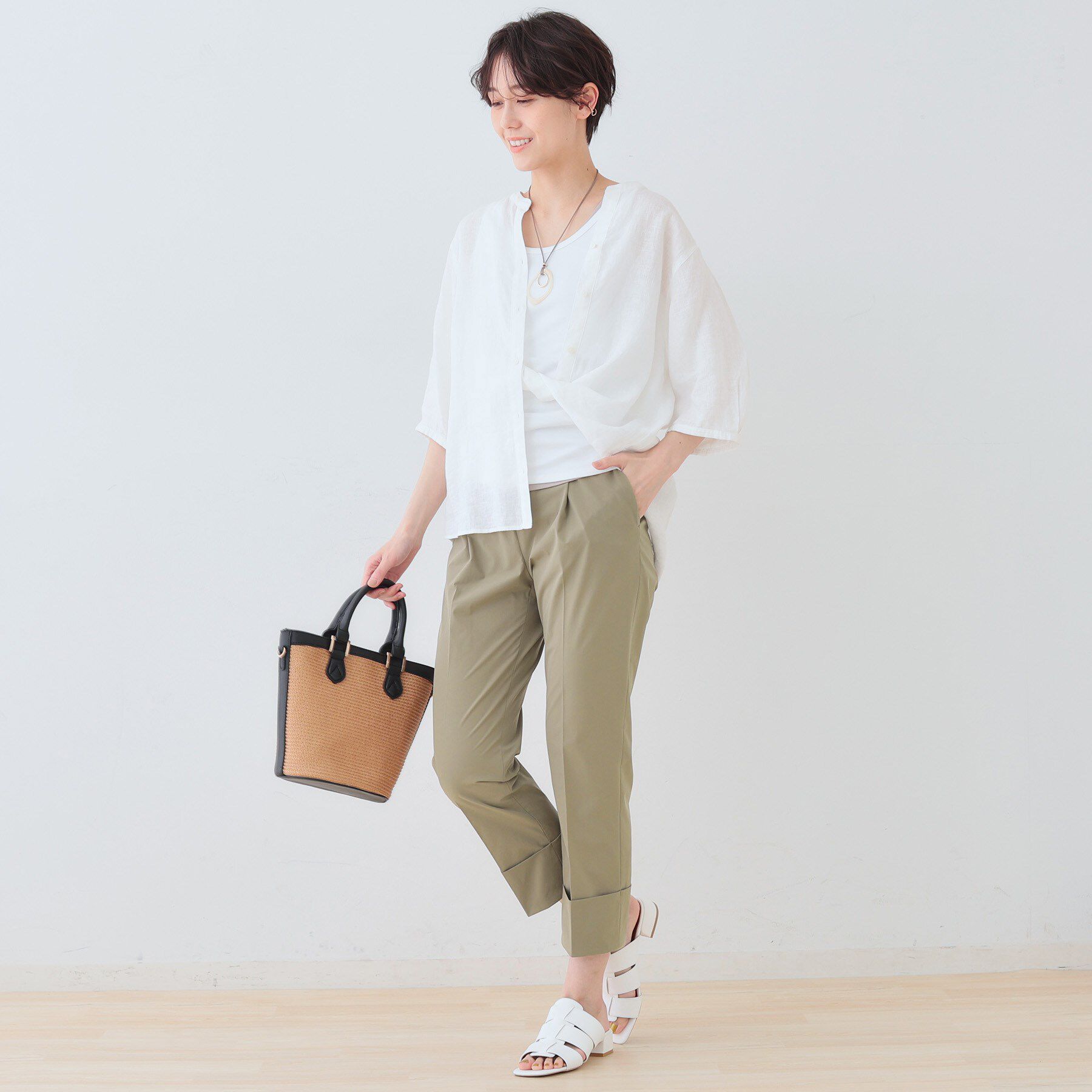 INDIVI「【通気性◎撥水／UV／SETUP可能】アクティブパンツ」|その他|