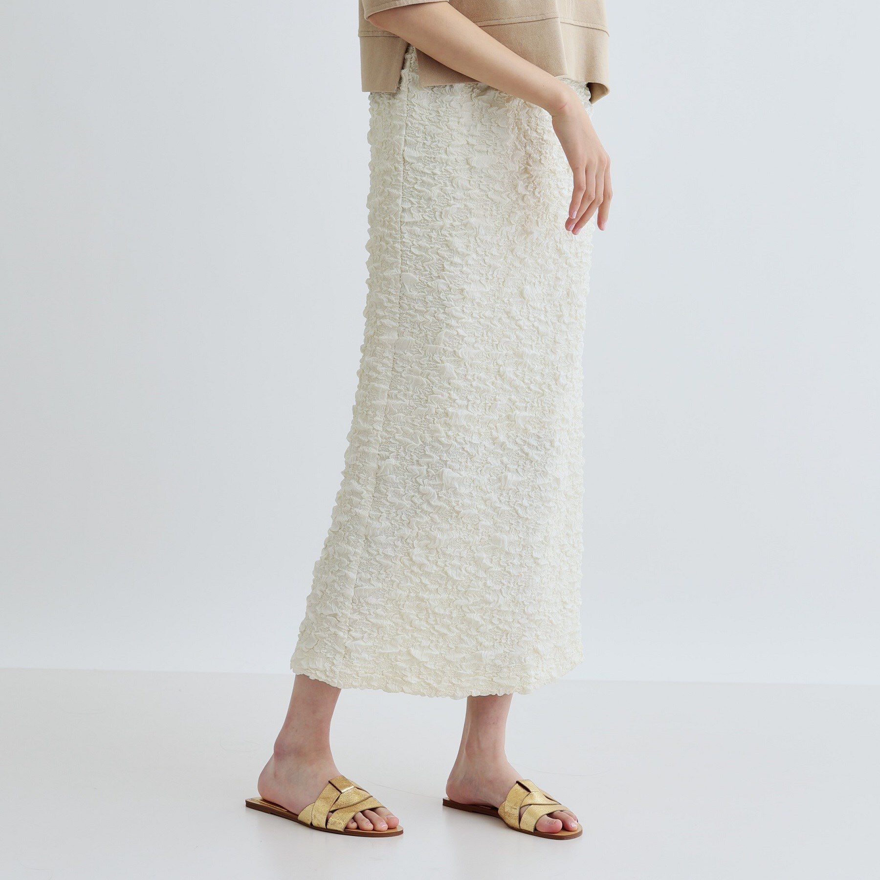 GALLEST「ふくれジャカードタイトスカート」|スカート|オフホワイト(003