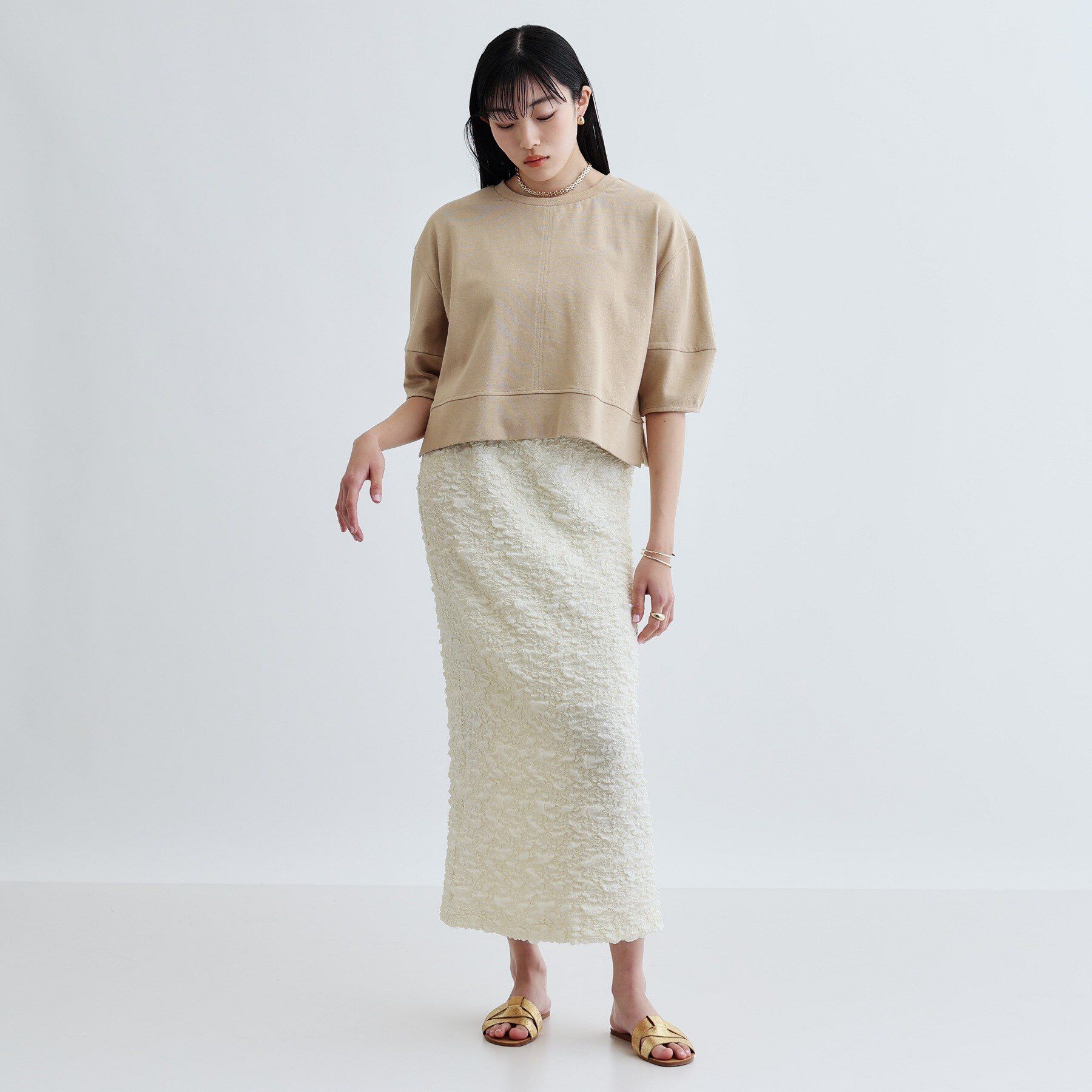 GALLEST「ふくれジャカードタイトスカート」|スカート|