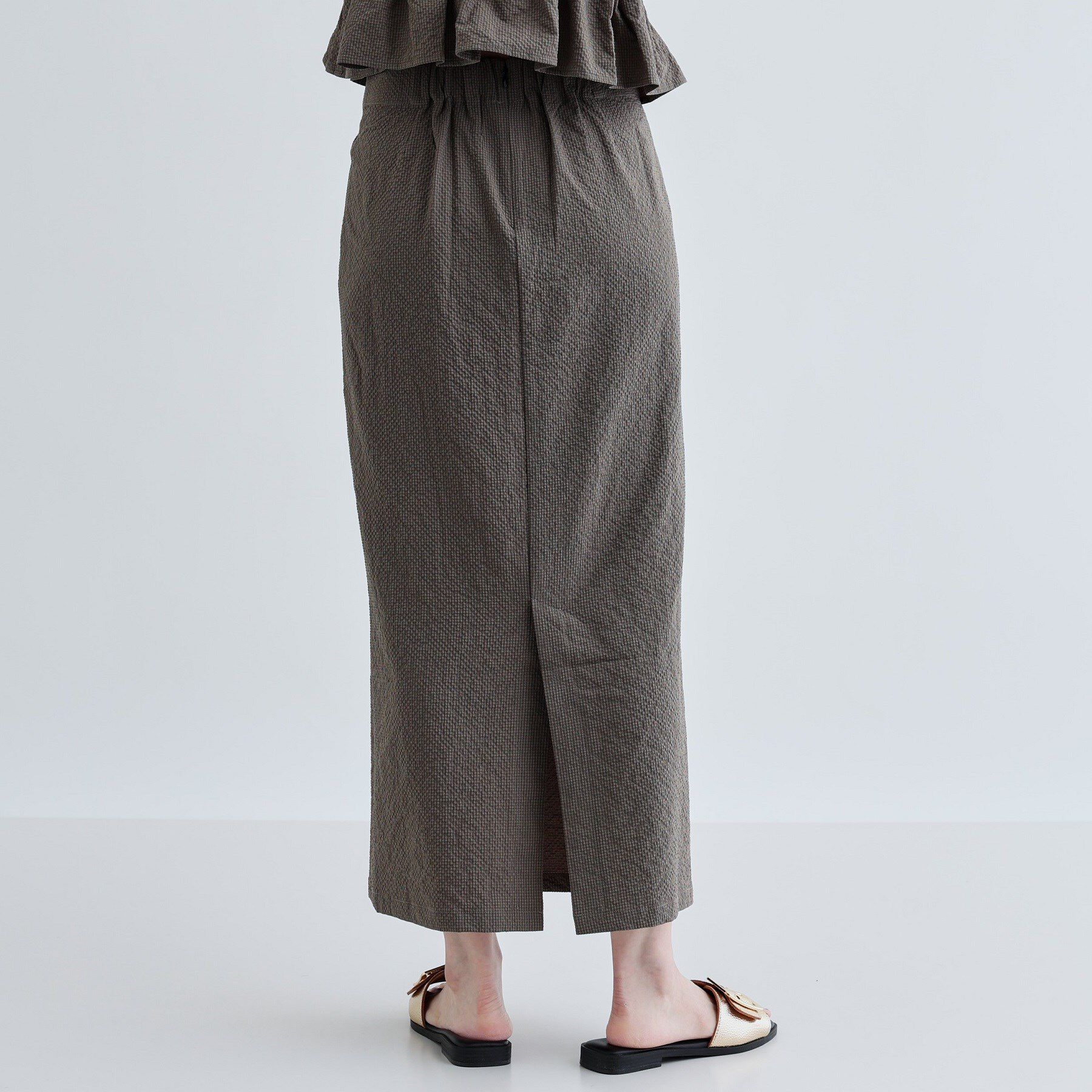 GALLEST「【セットアップ可能】スクエアサッカースリットスカート【洗える/カセット服】」|スカート|