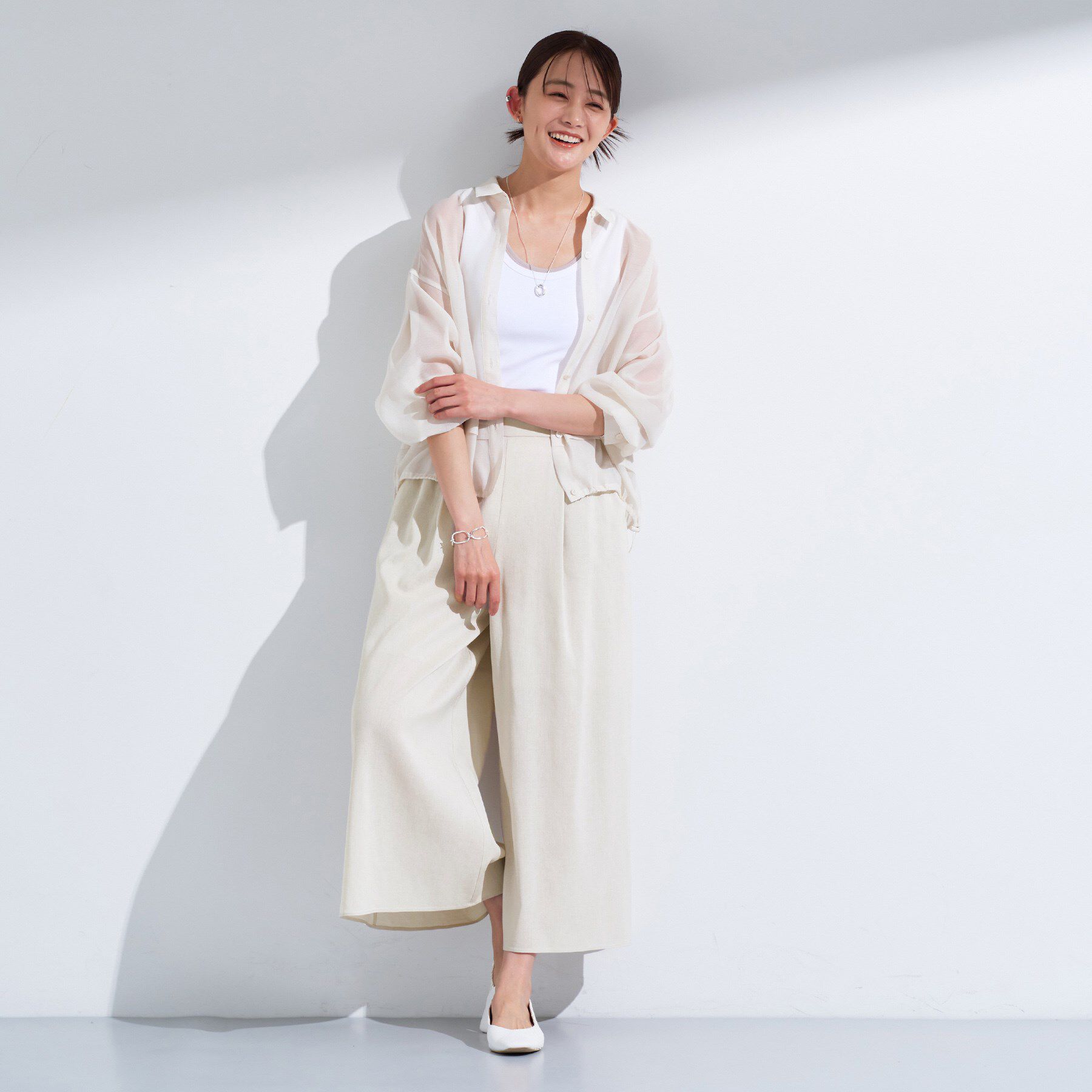 INDIVI「【洗える／清涼感◎】ワイドフレアパンツ／スカーチョ」|その他|