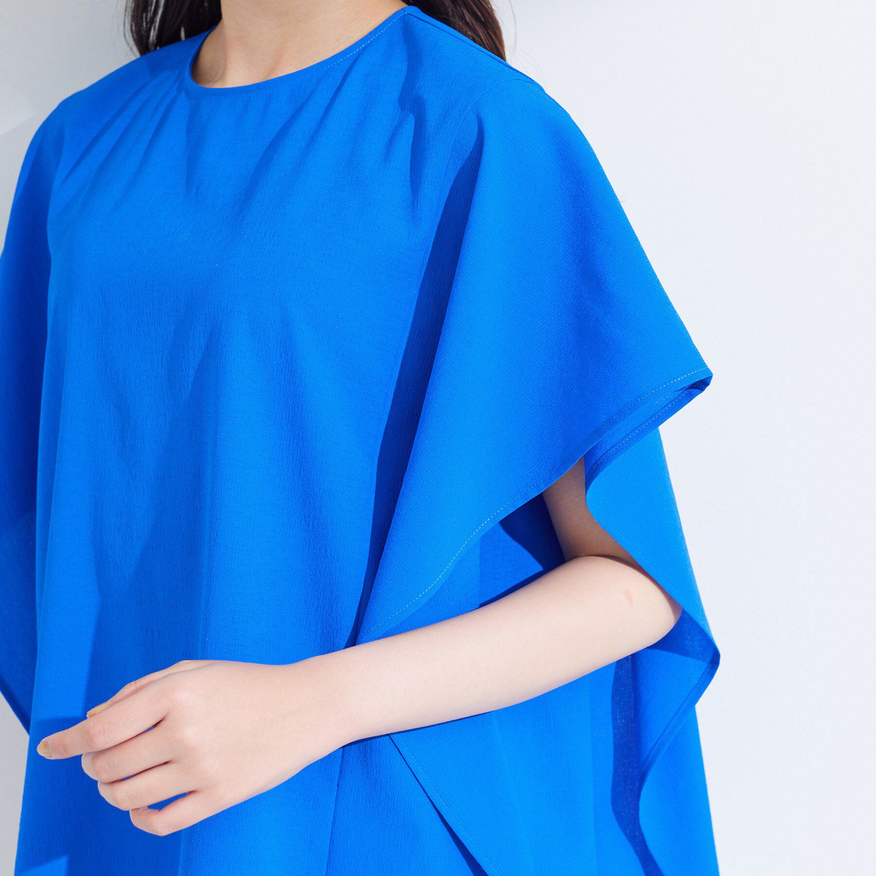 INDIVI「【体型カバー】スクエアブラウス」|シャツ・ブラウス|