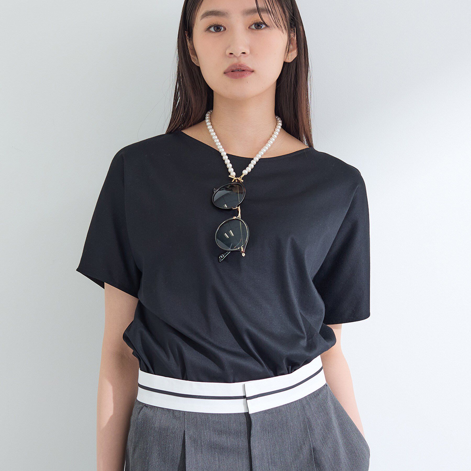 INDIVI「【インナーとしても活躍！】シンプルTシャツ」|Tシャツ・カットソー|