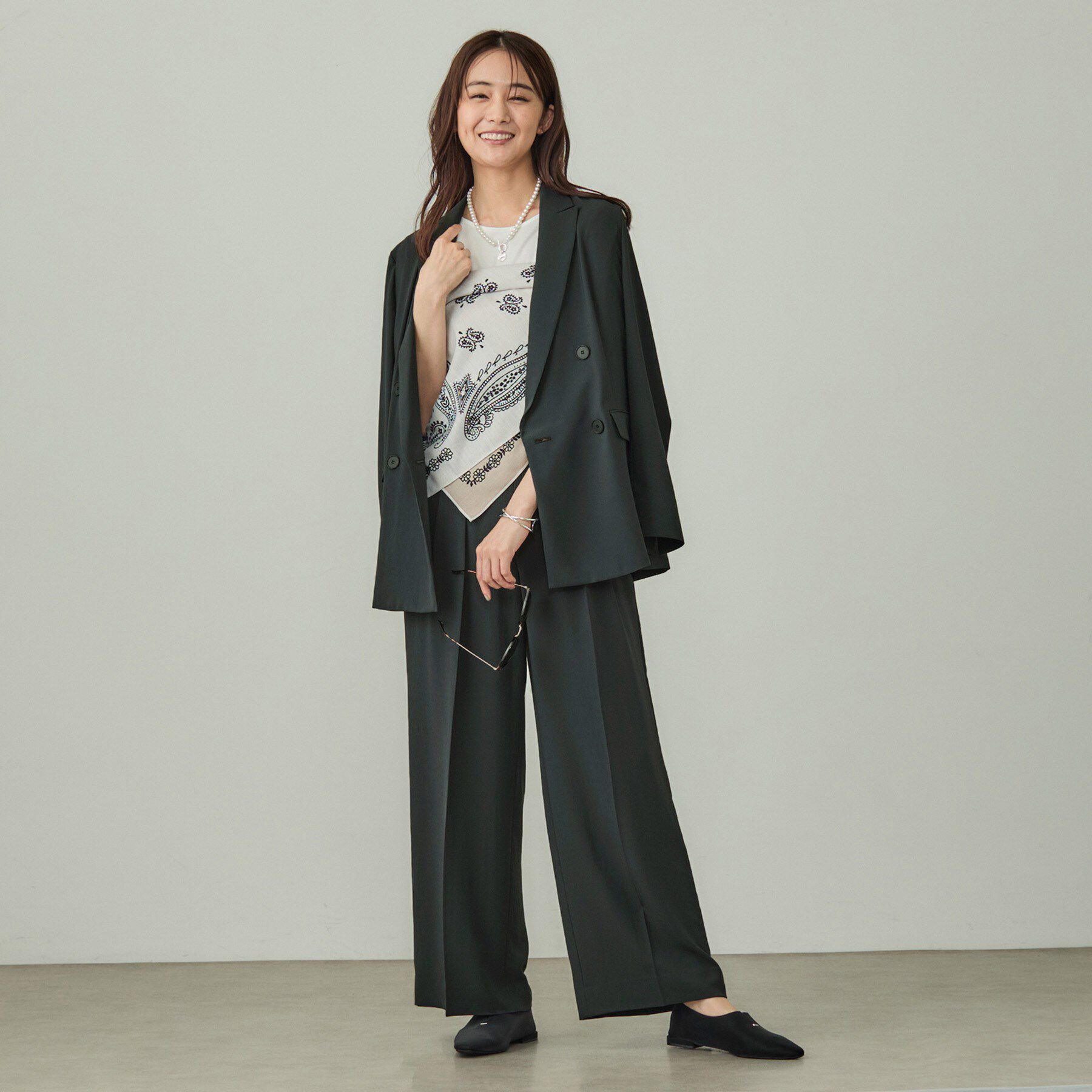 INDIVI「【軽く羽織れる！】ダブルジャケット」|テーラードジャケット|