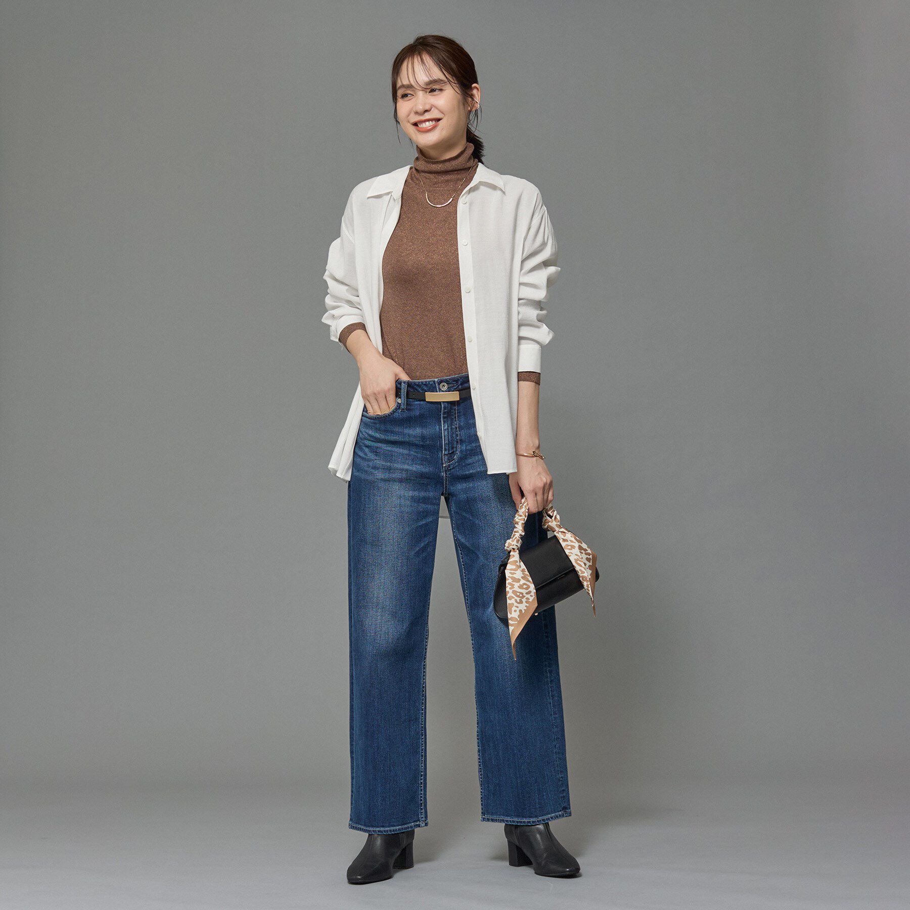 INDIVI「【体型カバー／清涼感】シアーオーバーシャツ」|シャツ・ブラウス|