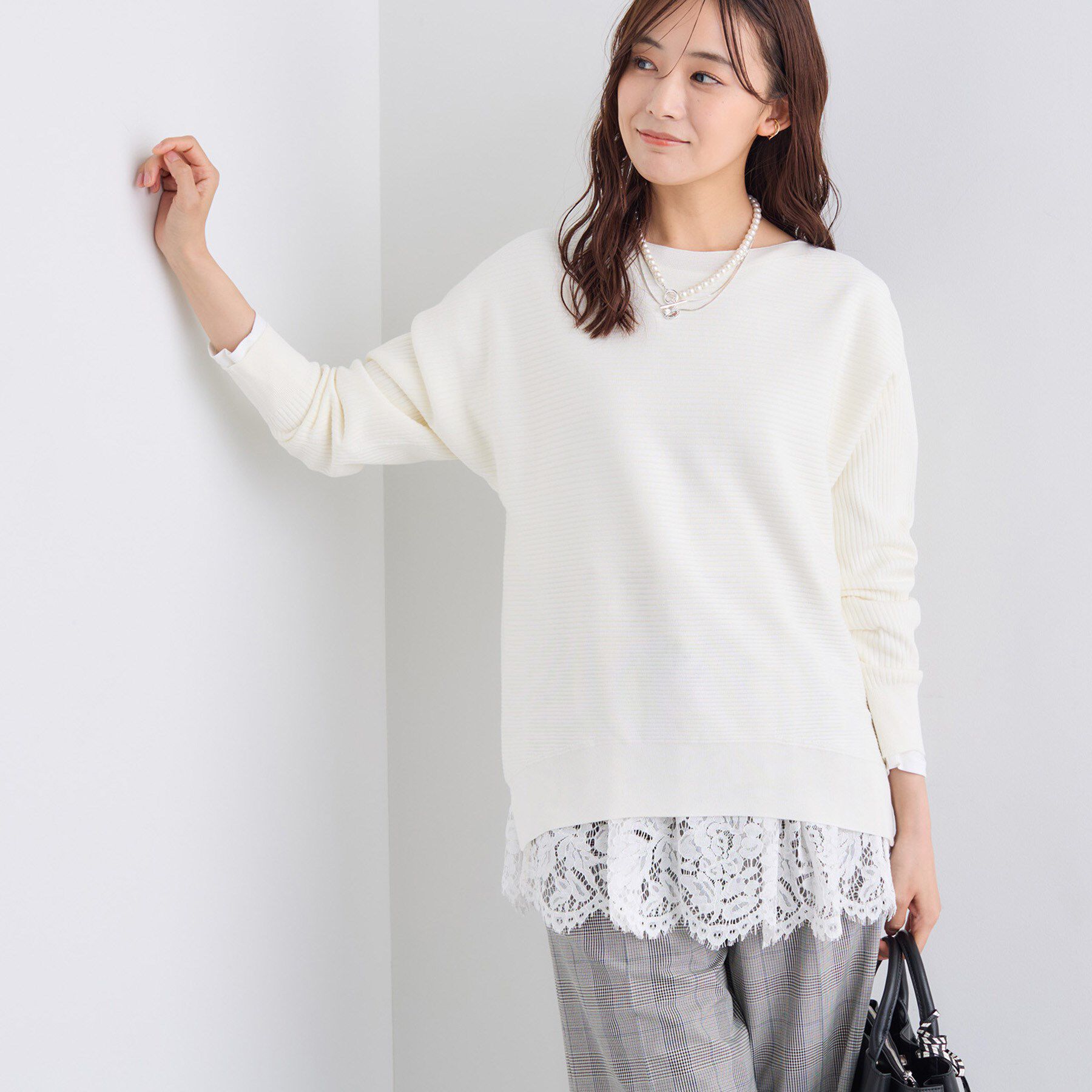 INDIVI「【洗える／体型カバー】美シルエットニット」|ニット・セーター|