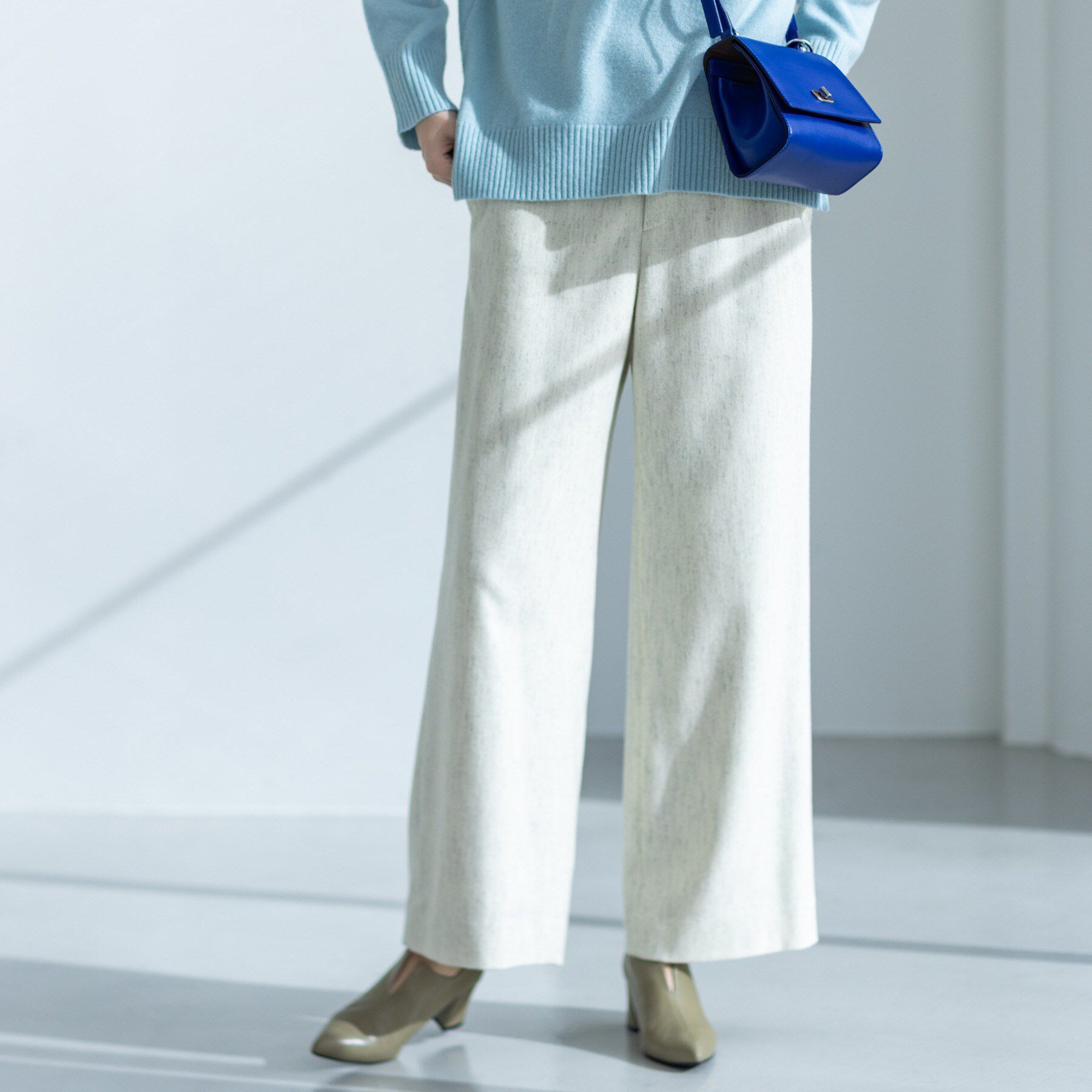 INDIVI「【褒められパンツ／ウール混】ウォームウール ワイドパンツ」|その他|