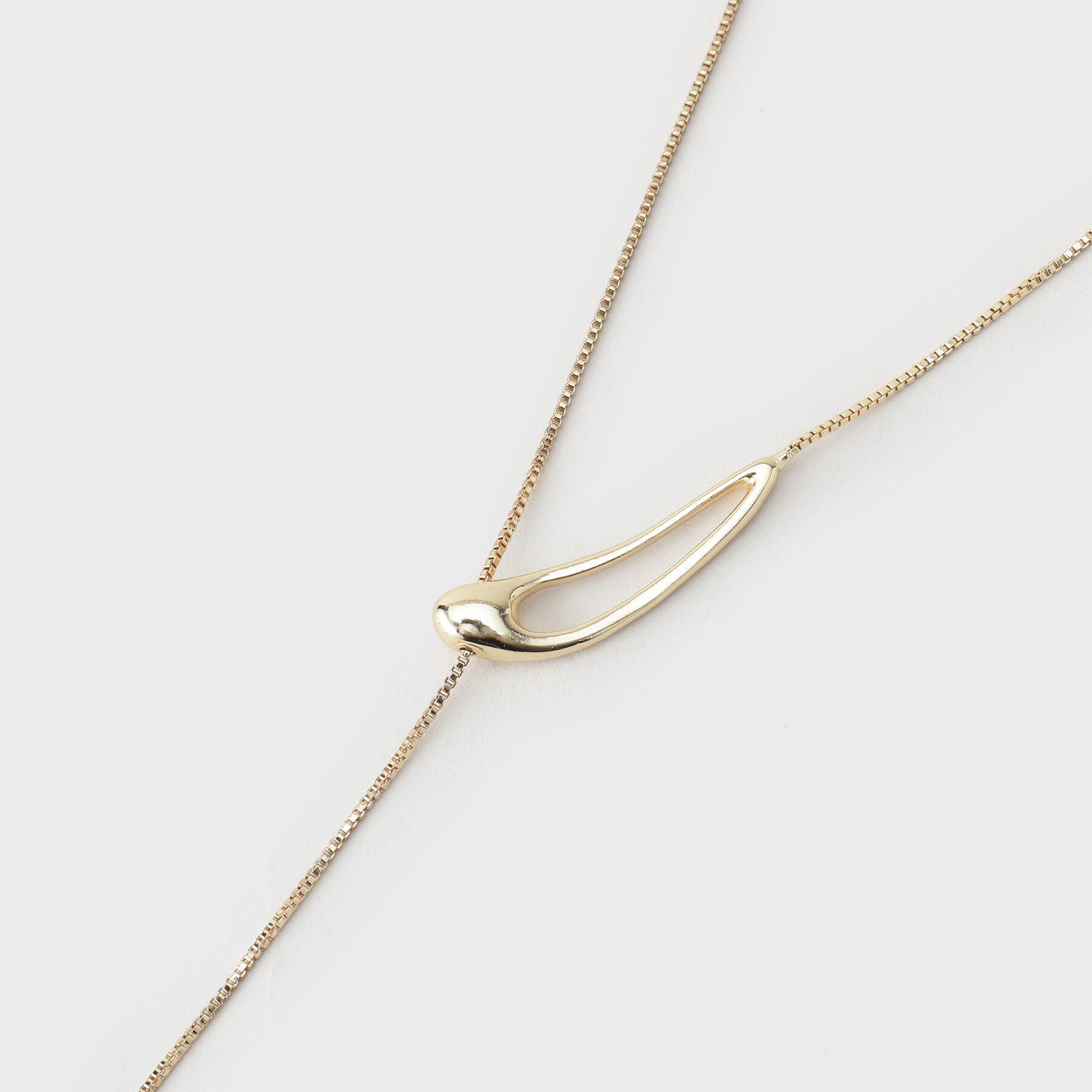 INDIVI「【フリー調整／2WAY】Y字シンプルネックレス」|ネックレス|