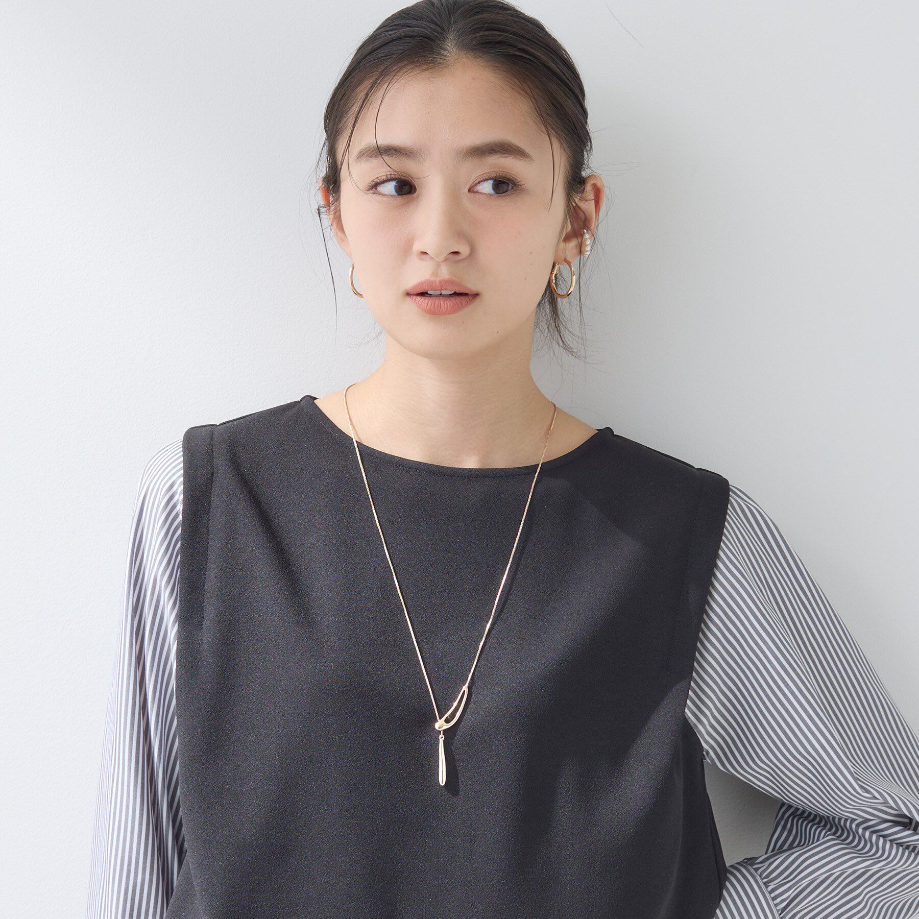 INDIVI「【フリー調整／2WAY】Y字シンプルネックレス」|ネックレス|