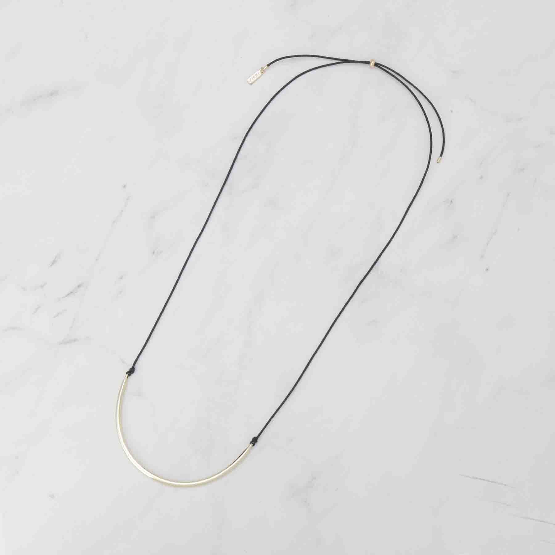 INDIVI「【長さ調整自由】メタルカーブバーネックレス」|ネックレス|