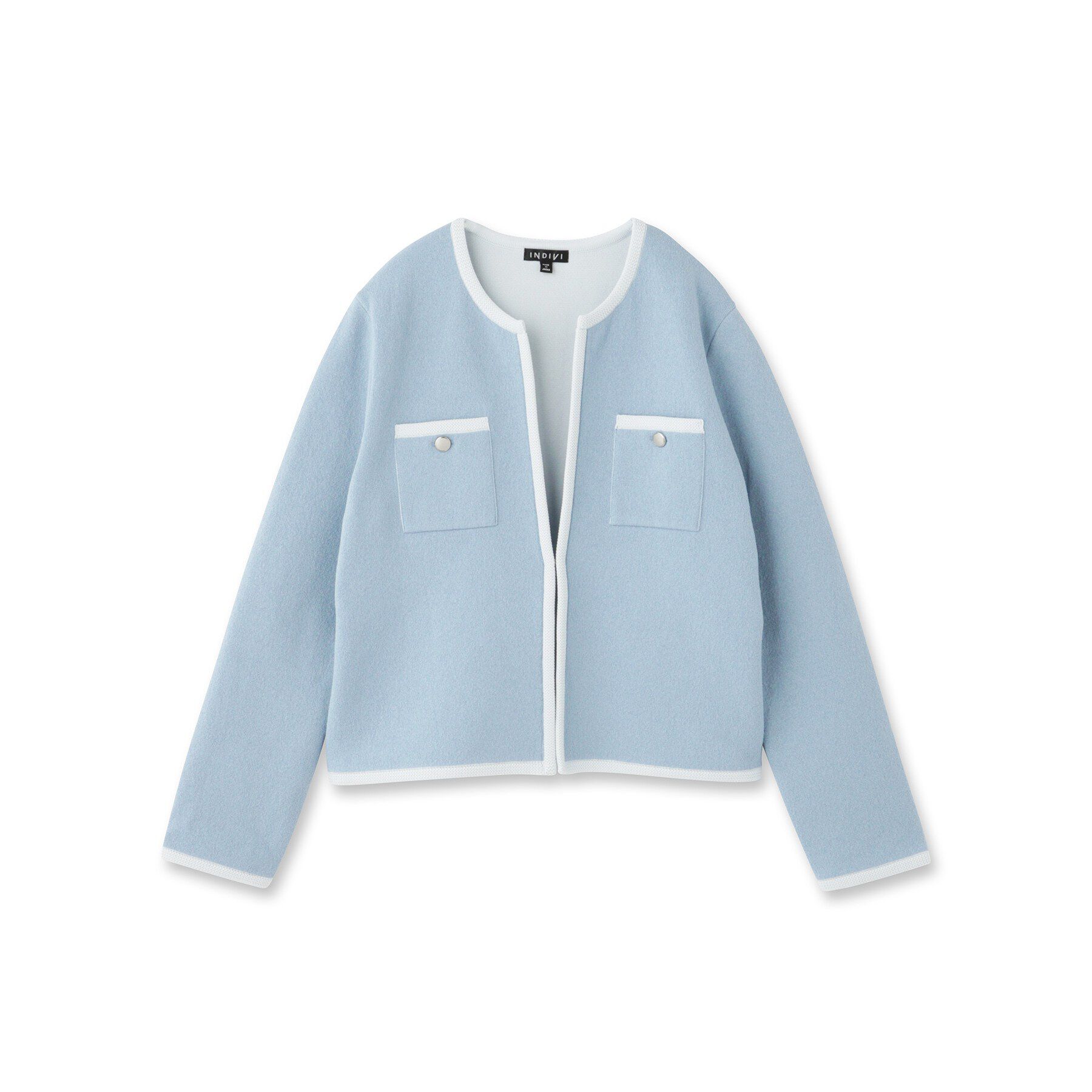 INDIVI「【軽量】ブークレジャケット ニットカーディガン」|カーディガン|