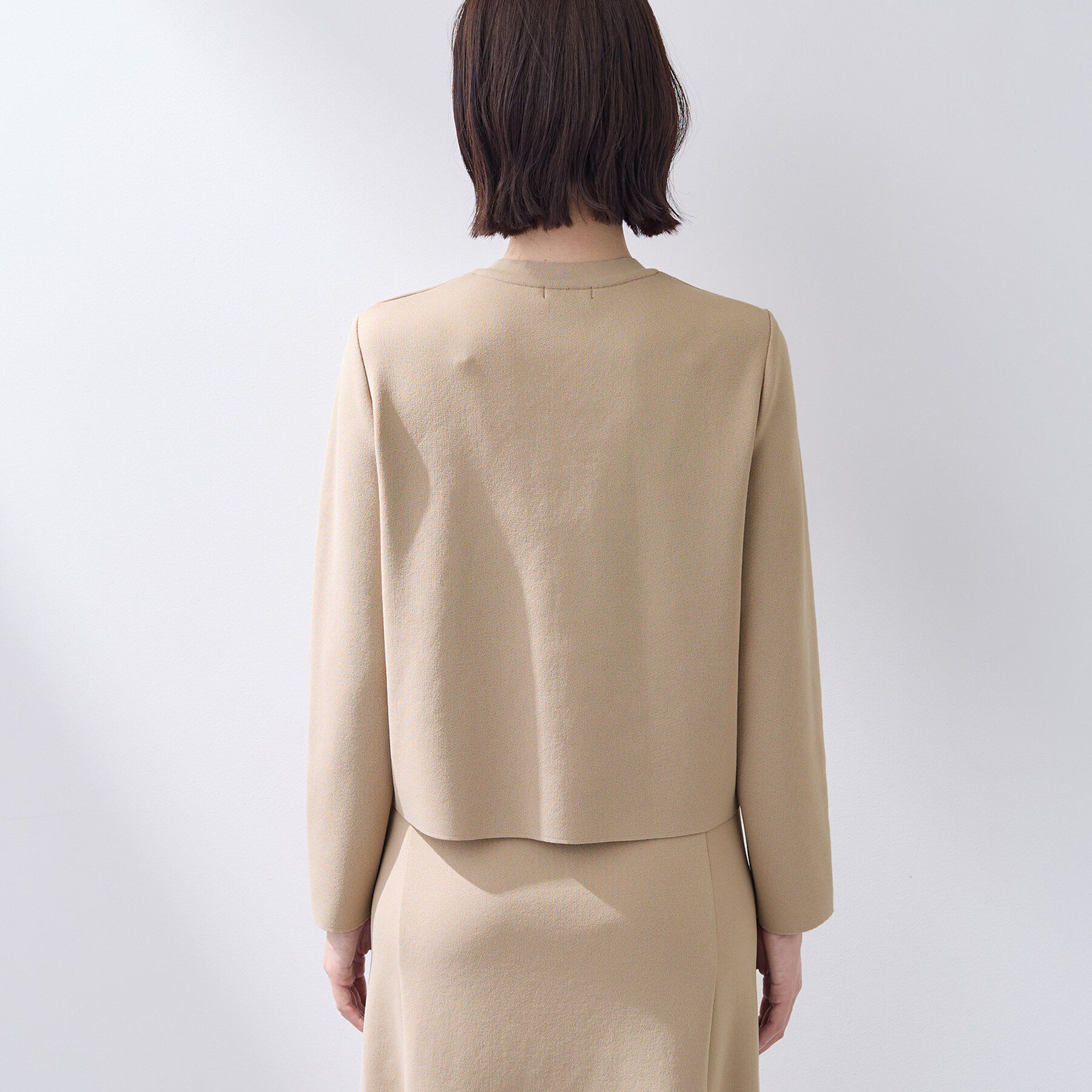 INDIVI「【洗える／SETUP可能】メタルボタンニットジャケット風カーディガン」|カーディガン|