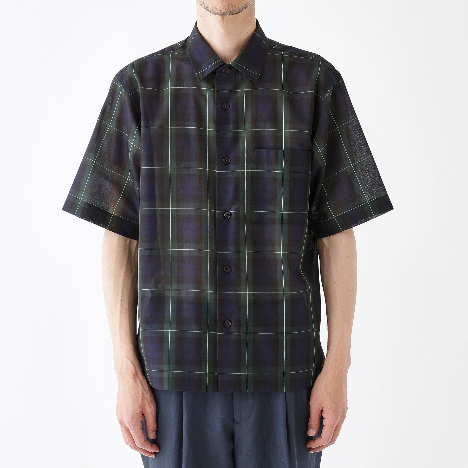 TAKEO KIKUCHI「【THE FLAGSHIP】シアーチェック シャツ」|シャツ・ブラウス|