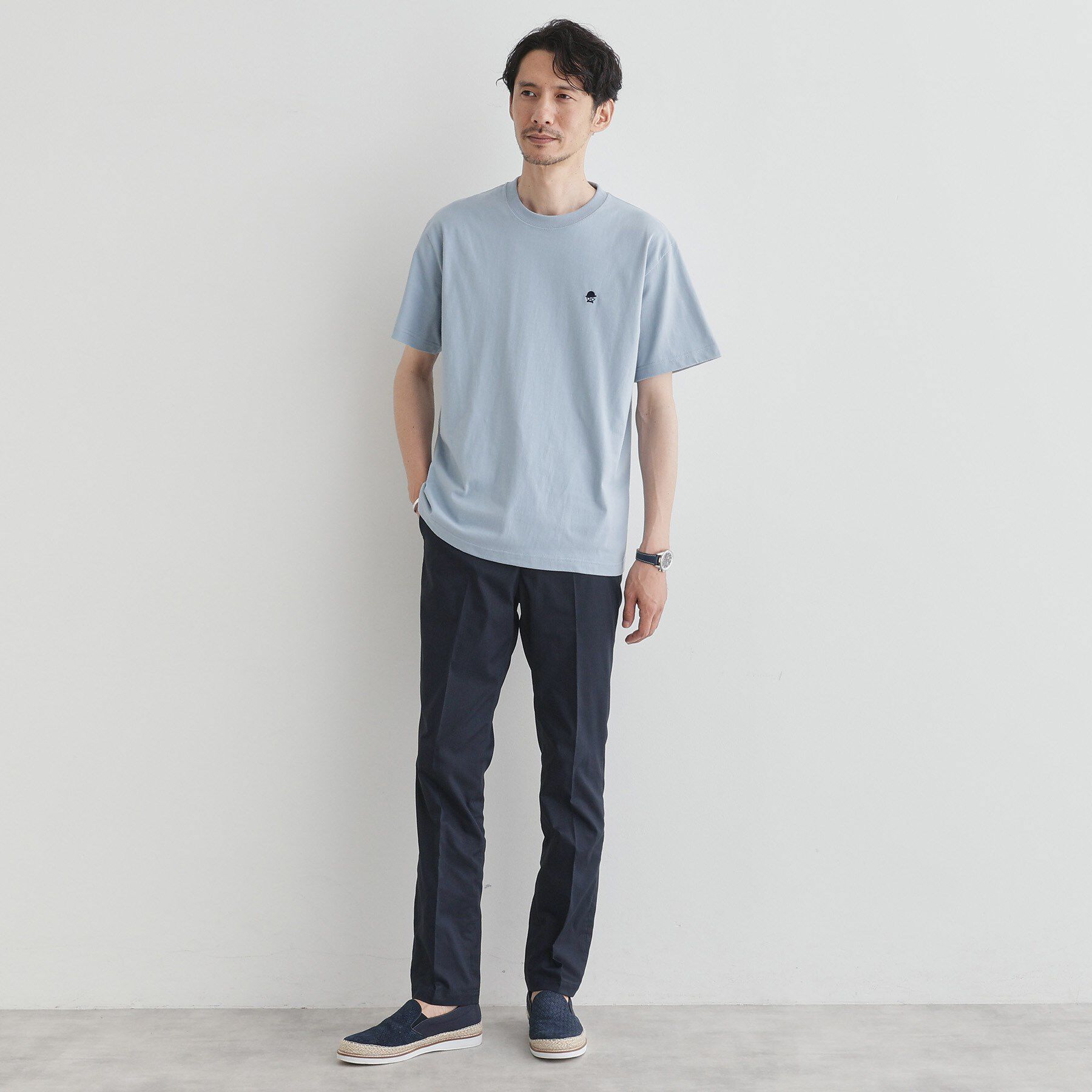 TAKEO KIKUCHI「【LIMITED】ワンポイント刺繍 半袖Tシャツ」|Tシャツ・カットソー|