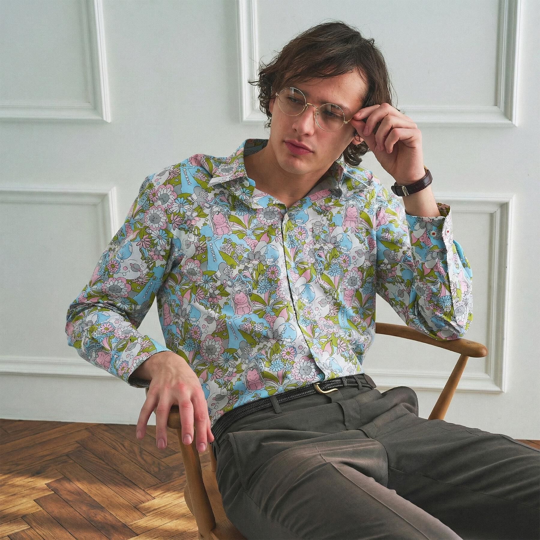 TAKEO KIKUCHI「【BOWLER HAT LABEL】ビリケンプリント 長袖シャツ」|シャツ・ブラウス|