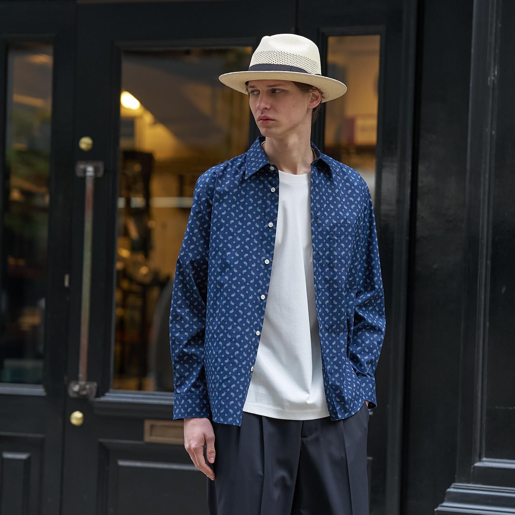 TAKEO KIKUCHI「【BOWLER HAT LABEL】小紋ペイズリープリント 長袖シャツ」|シャツ・ブラウス|