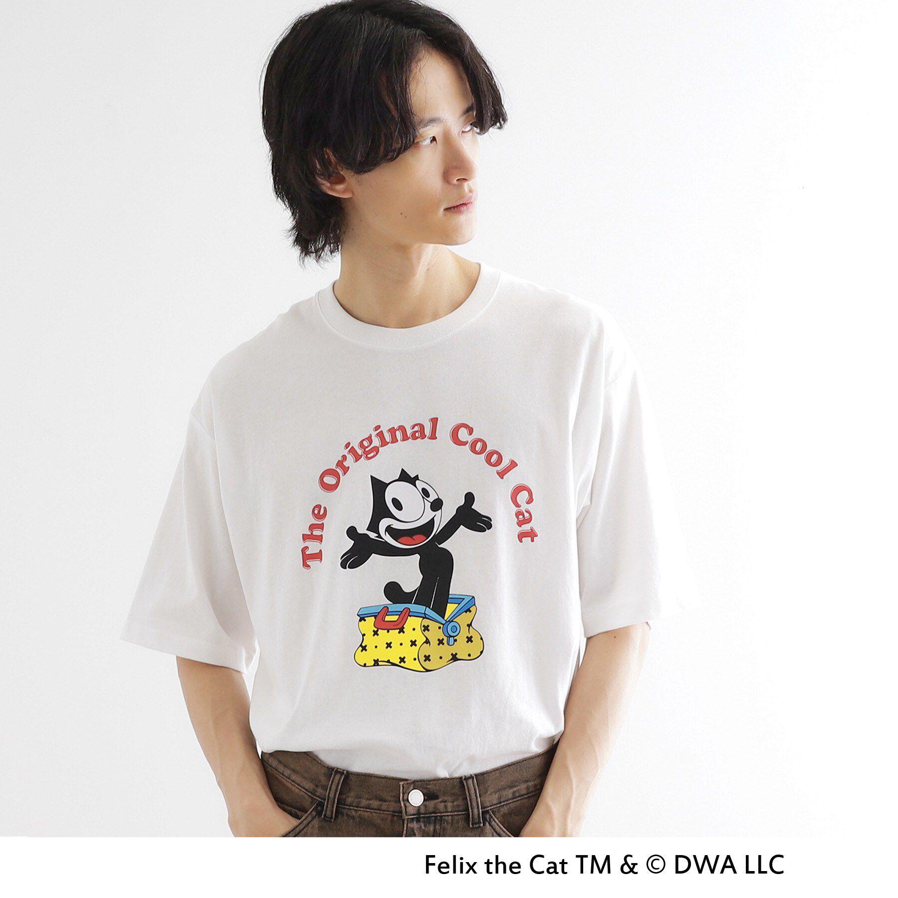 tk.TAKEO KIKUCHI「FELIX THE CAT Tシャツ」|Tシャツ・カットソー|ホワイト(101)