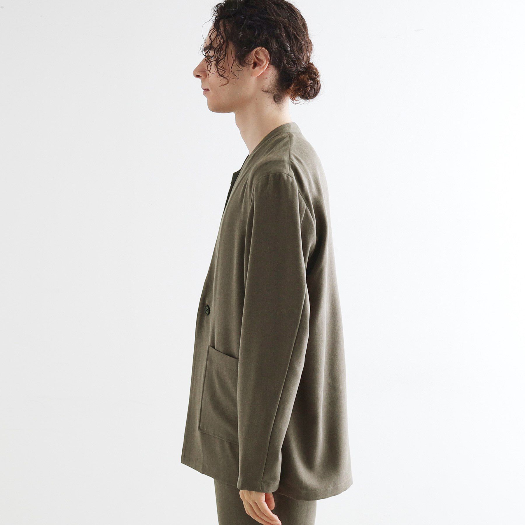 tk.TAKEO KIKUCHI「【セットアップ対応】ポリツイルノーカラージャケット」|ノーカラージャケット|