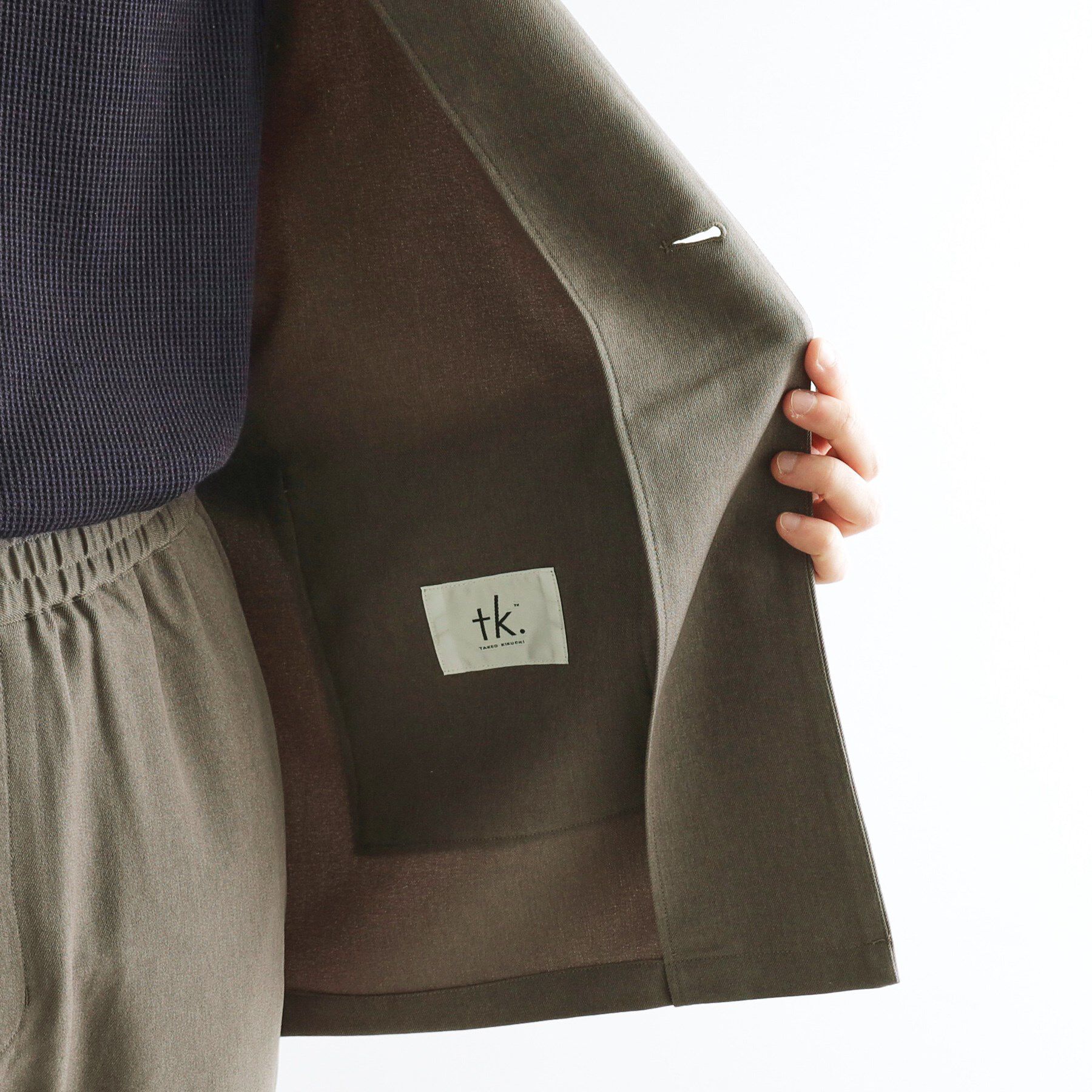 tk.TAKEO KIKUCHI「【セットアップ対応】ポリツイルノーカラージャケット」|ノーカラージャケット|