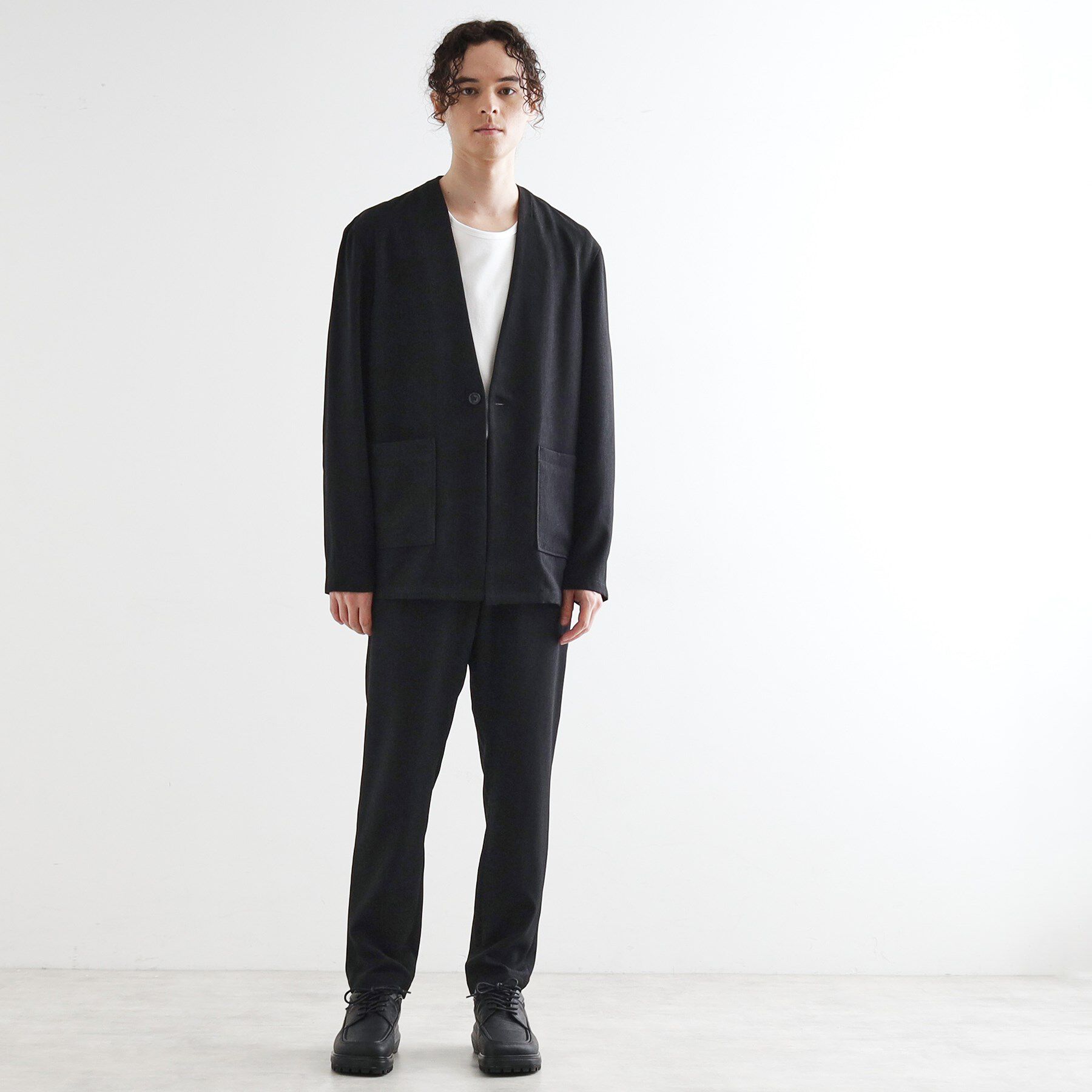 tk.TAKEO KIKUCHI「【セットアップ対応】ポリツイルノーカラージャケット」|ノーカラージャケット|