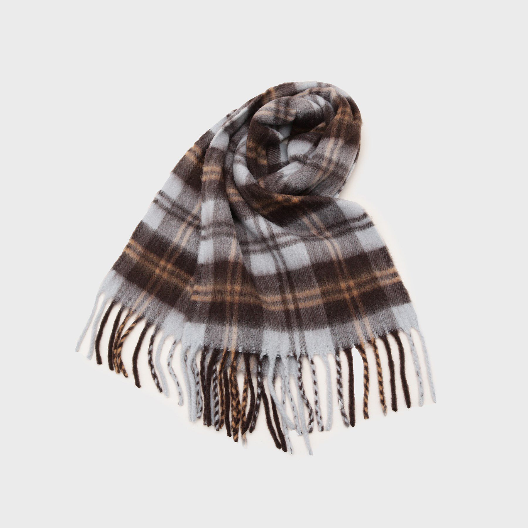 tk.TAKEO KIKUCHI「アソートボリュームシャギーマフラー」|ストール|ブラウン(244)