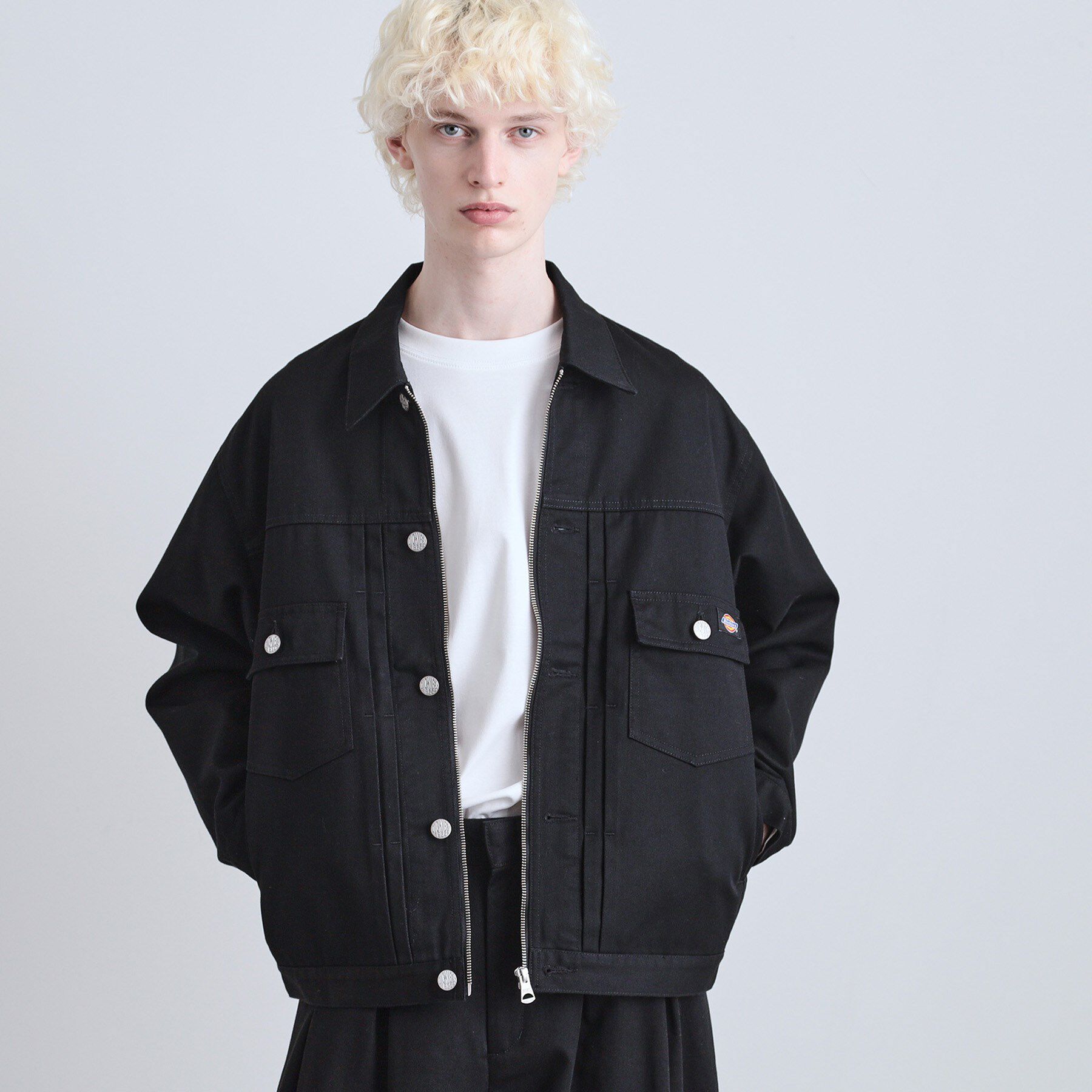 tk.TAKEO KIKUCHI「【別注】Dickiesワークジャケット」|ブルゾン・スタジャン|ブラック(019)