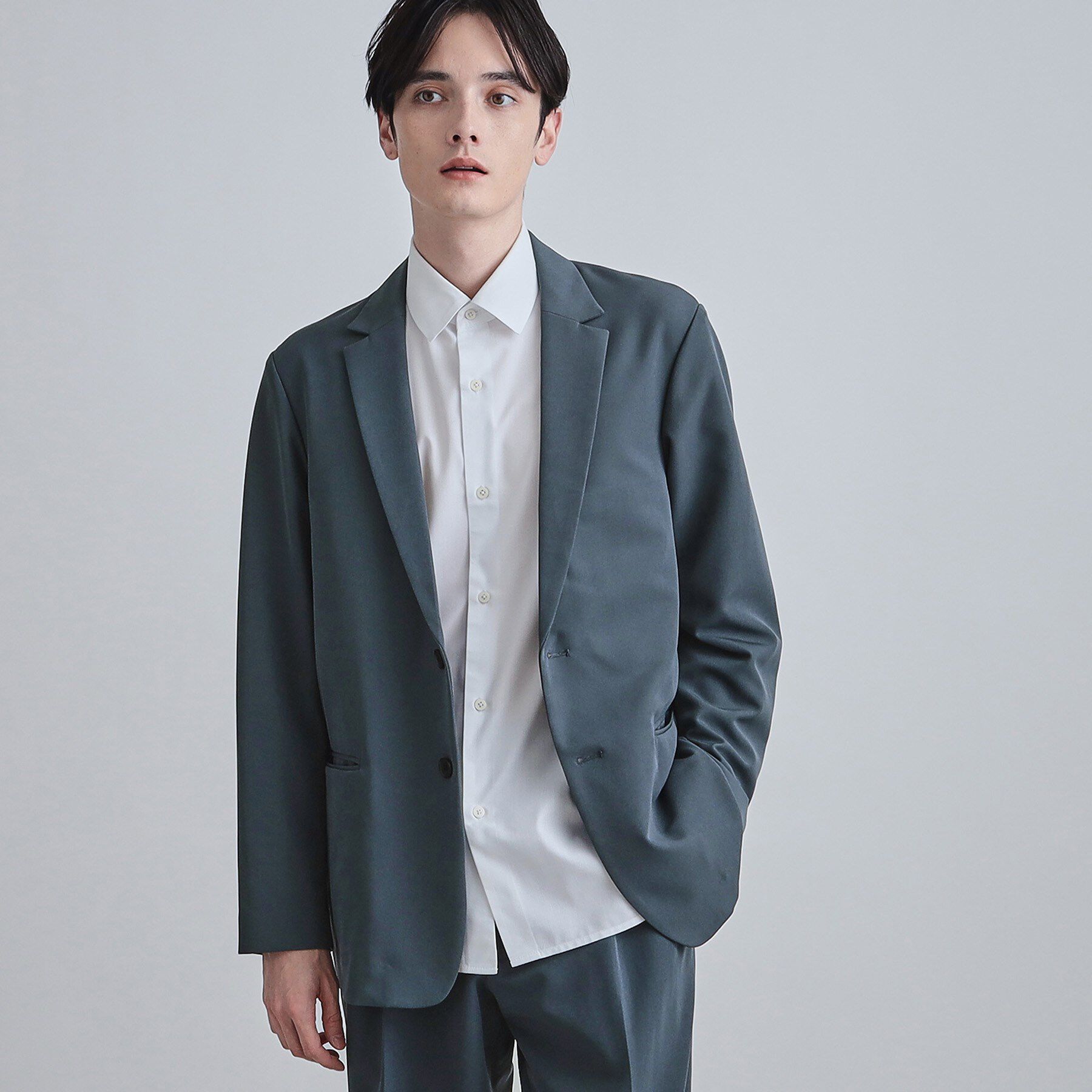 tk.TAKEO KIKUCHI「【セットアップ対応】360度ストレッチテーラードジャケット」|テーラードジャケット|ブルー(092)