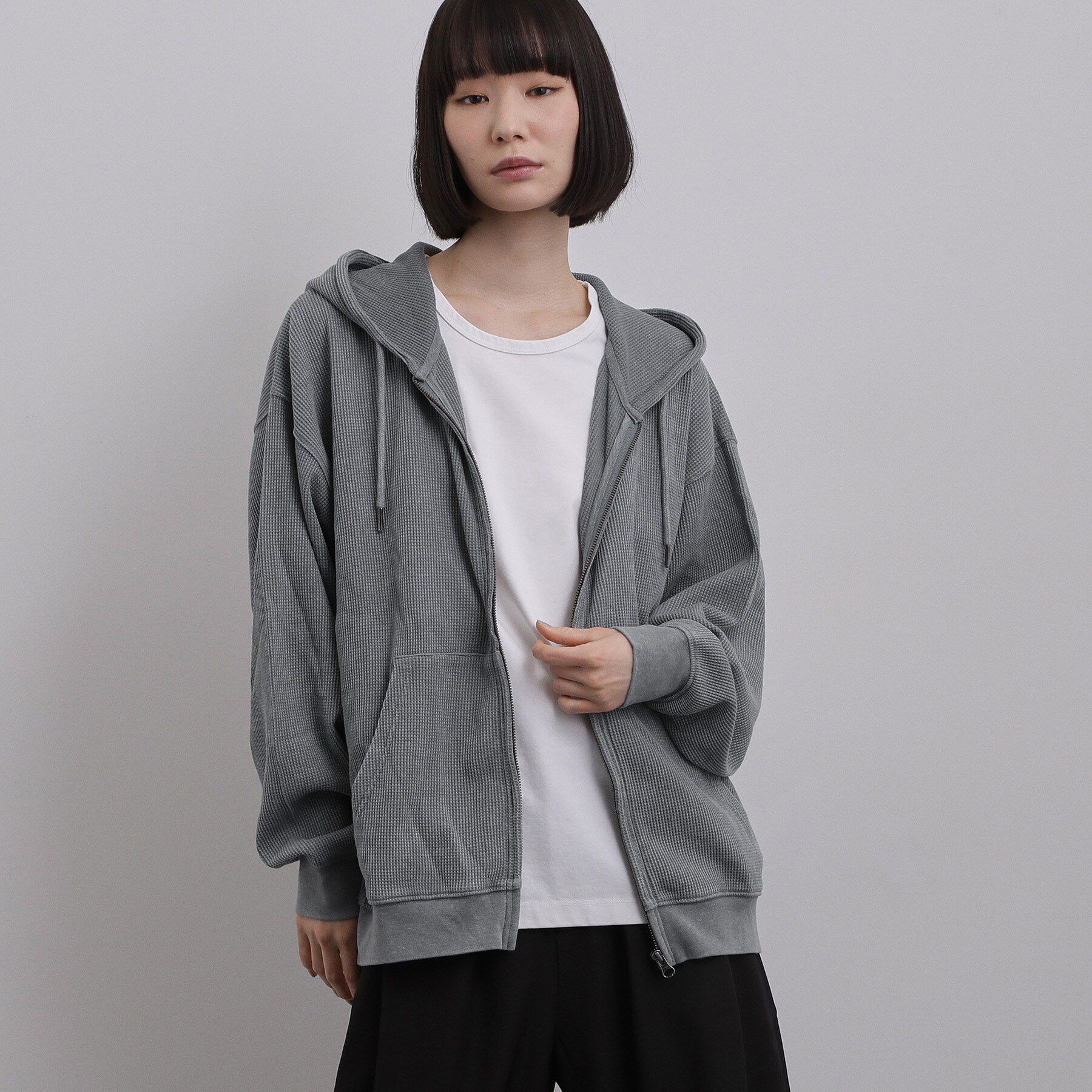 tk.TAKEO KIKUCHI「ヴィンテージワッフルジップパーカー」|パーカー|