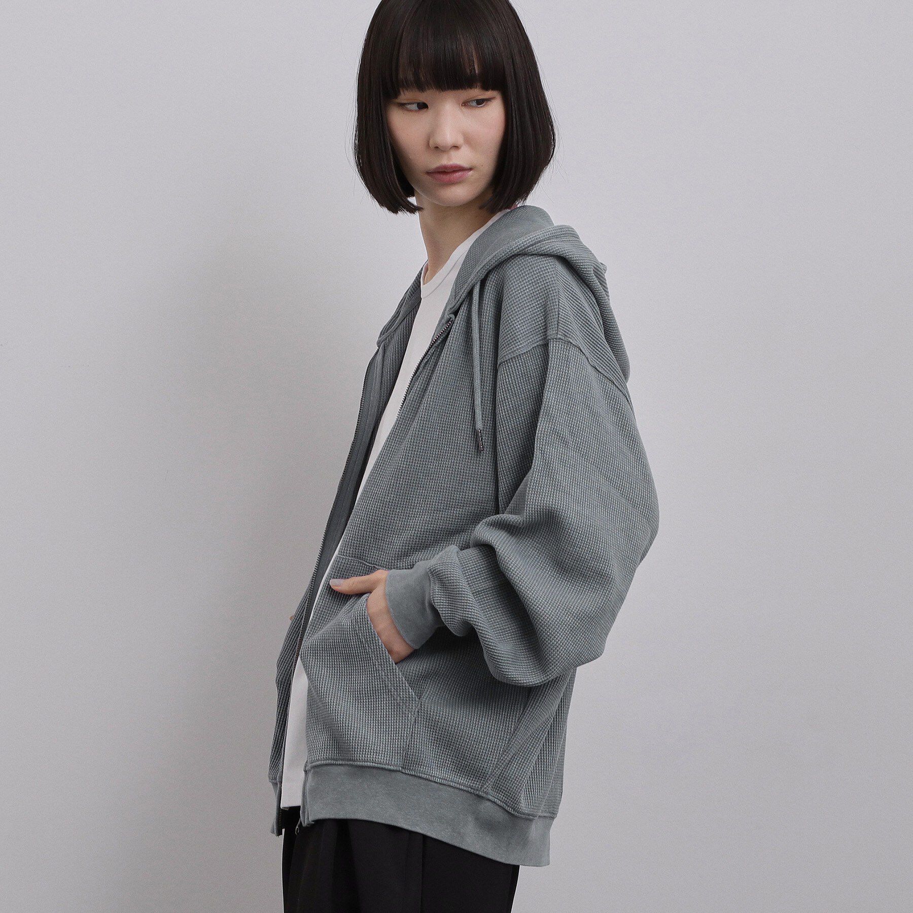 tk.TAKEO KIKUCHI「ヴィンテージワッフルジップパーカー」|パーカー|