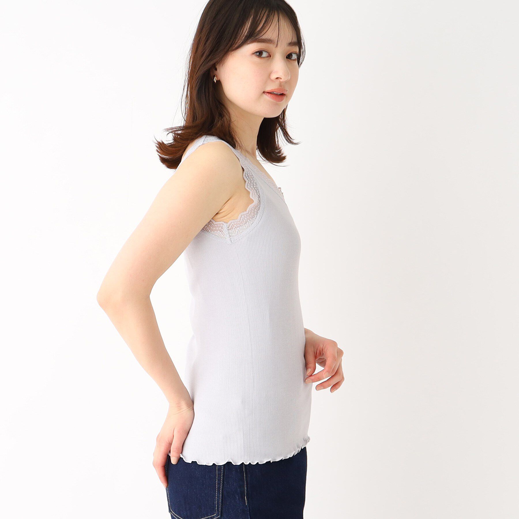 index「前後2WAYレースタンクトップ【洗濯機洗い可】」|キャミソール|