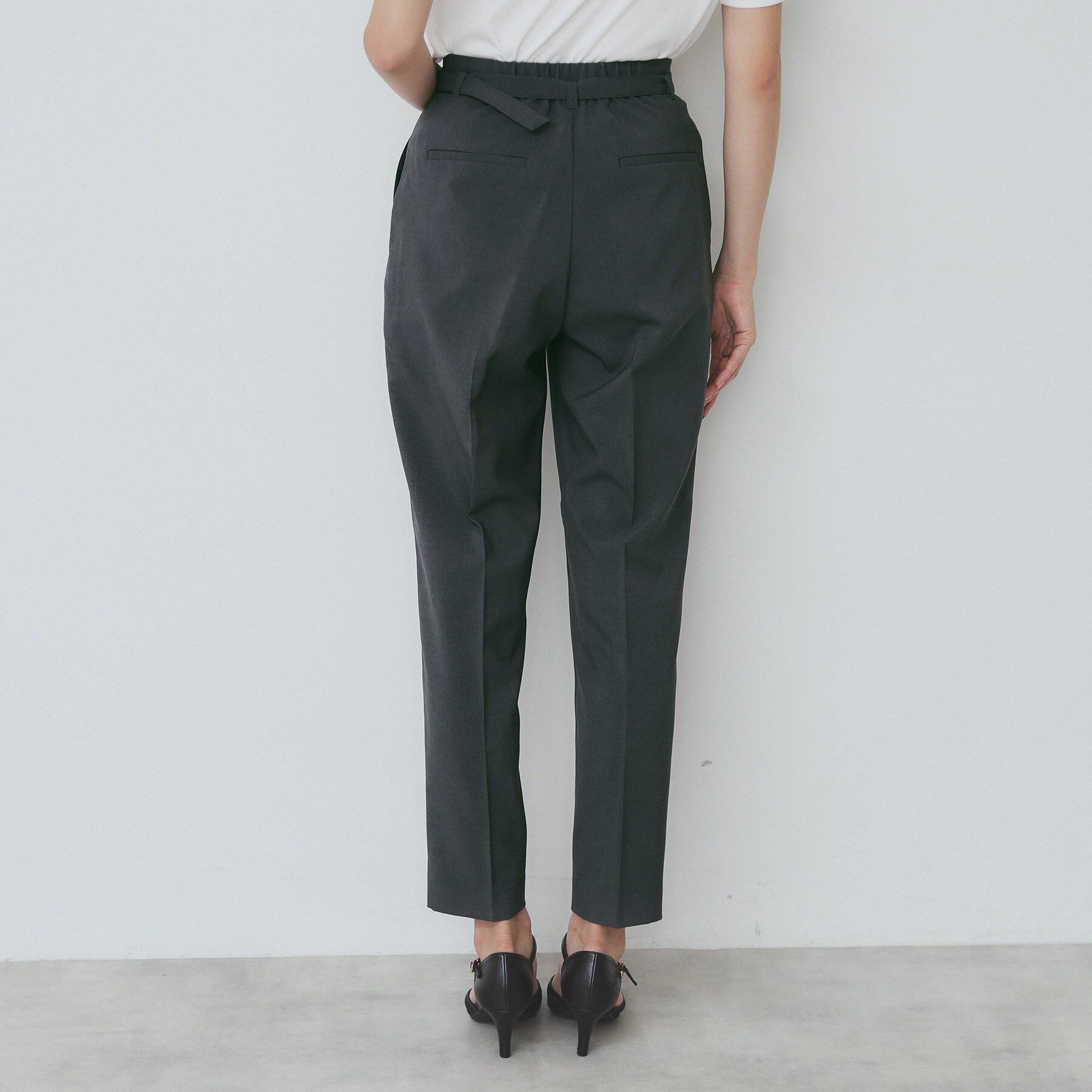 index「ベルト付きストレッチテーパードパンツ/セットアップ可【洗濯機洗い可/吸水速乾/接触冷感】」|その他|